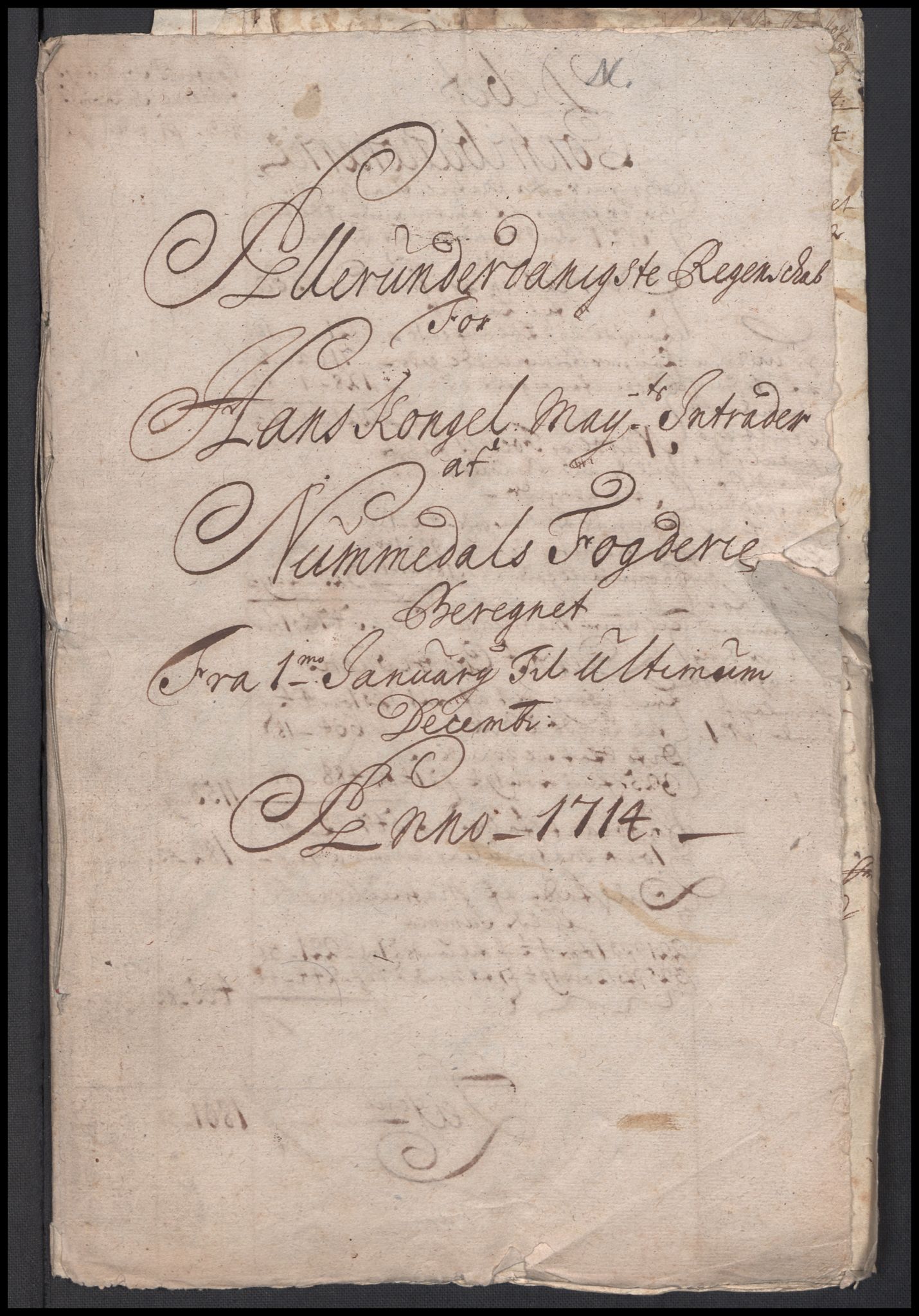 Rentekammeret inntil 1814, Reviderte regnskaper, Fogderegnskap, RA/EA-4092/R64/L4435: Fogderegnskap Namdal, 1714, p. 3