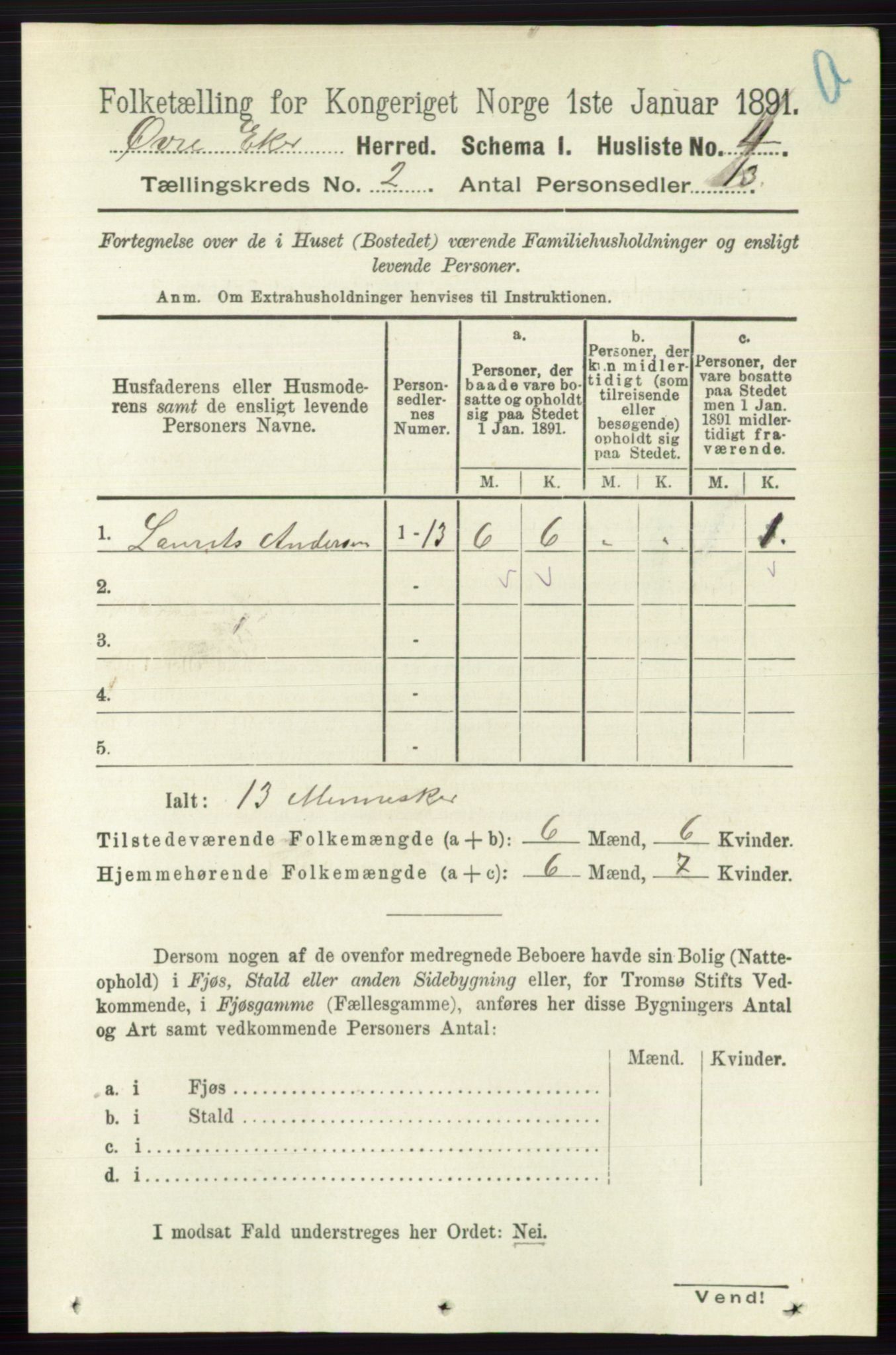 RA, 1891 census for 0624 Øvre Eiker, 1891, p. 473