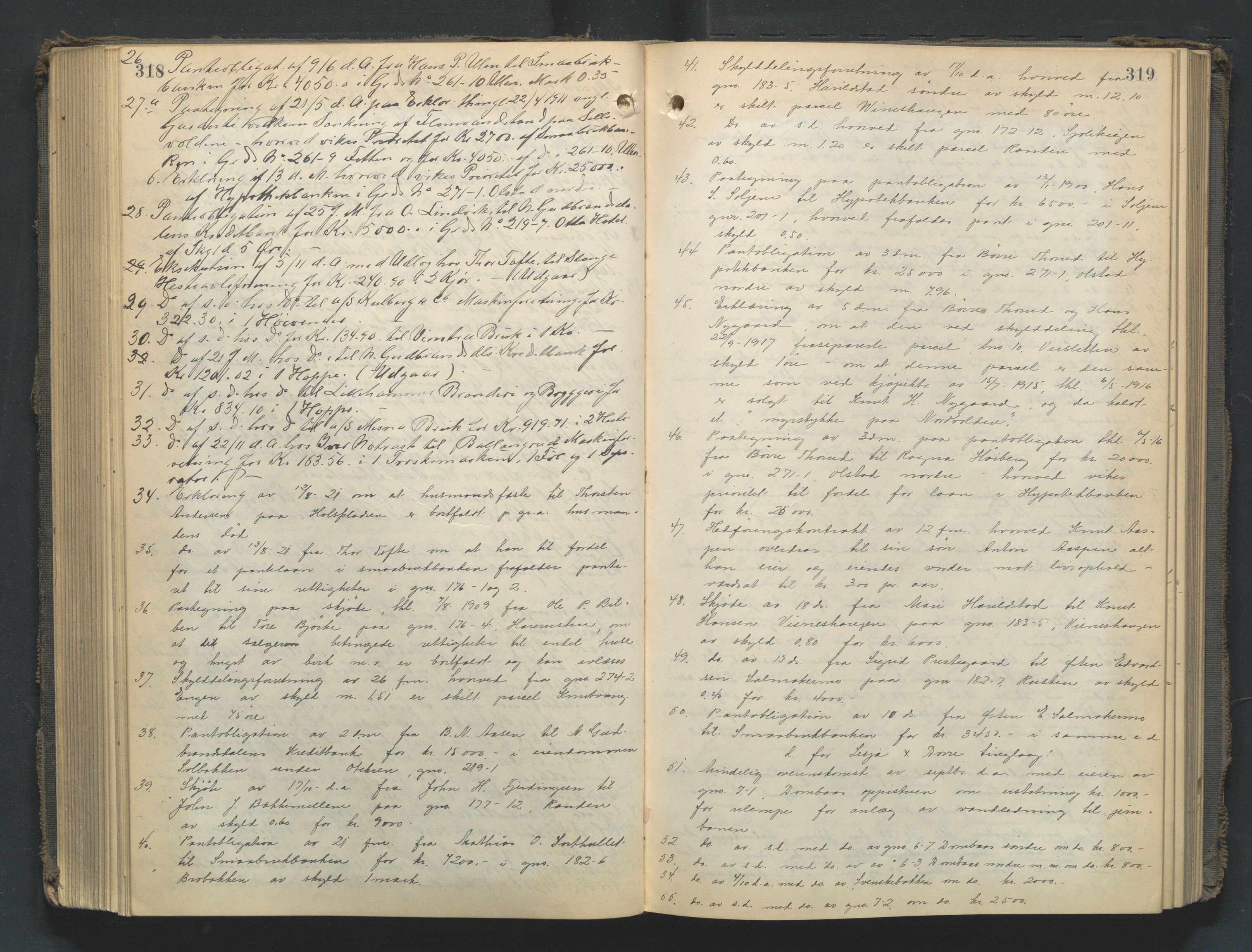 Nord-Gudbrandsdal tingrett, AV/SAH-TING-002/G/Gb/L0035: Tingbok, 1920-1923, p. 318-319
