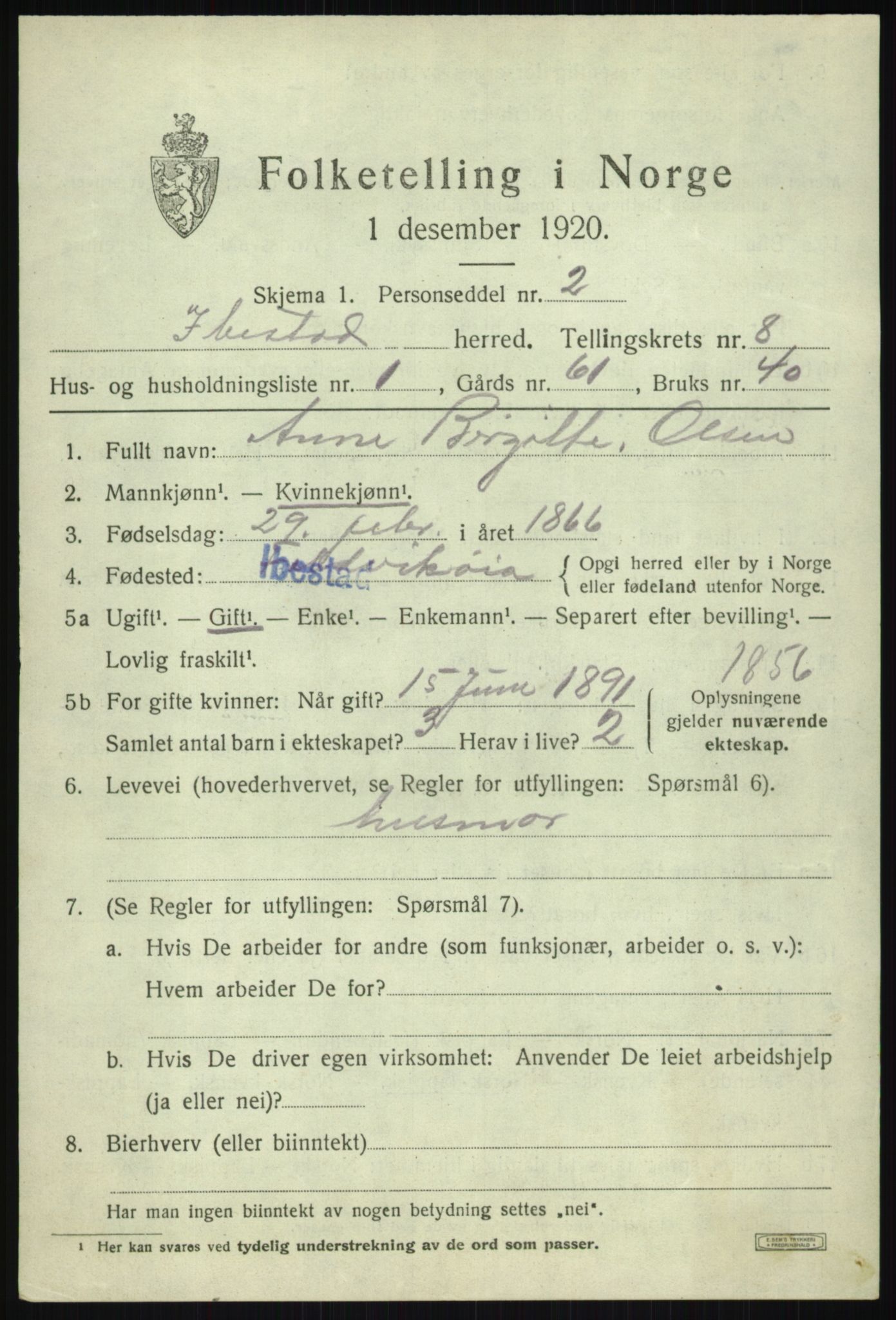 SATØ, 1920 census for Ibestad, 1920, p. 4965