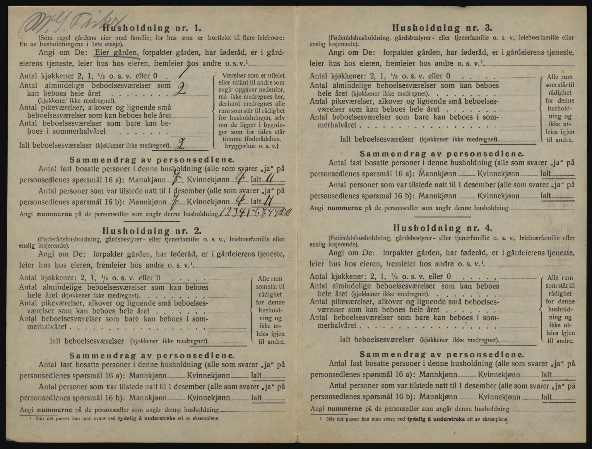 SATØ, 1920 census for Vardø rural district, 1920, p. 33