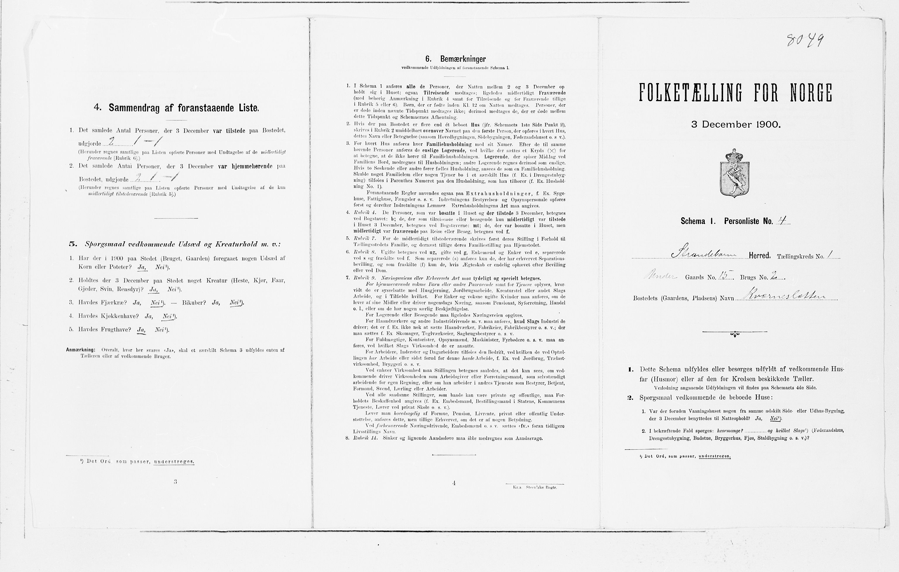 SAB, 1900 census for Strandebarm og Varaldsøy, 1900, p. 26