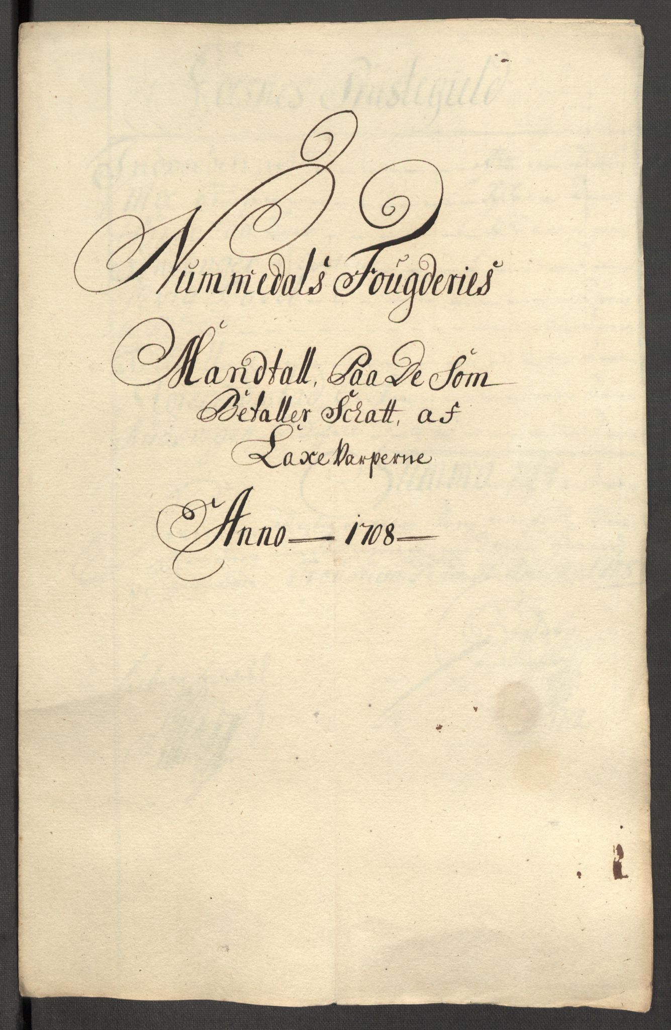 Rentekammeret inntil 1814, Reviderte regnskaper, Fogderegnskap, RA/EA-4092/R64/L4430: Fogderegnskap Namdal, 1707-1708, p. 341