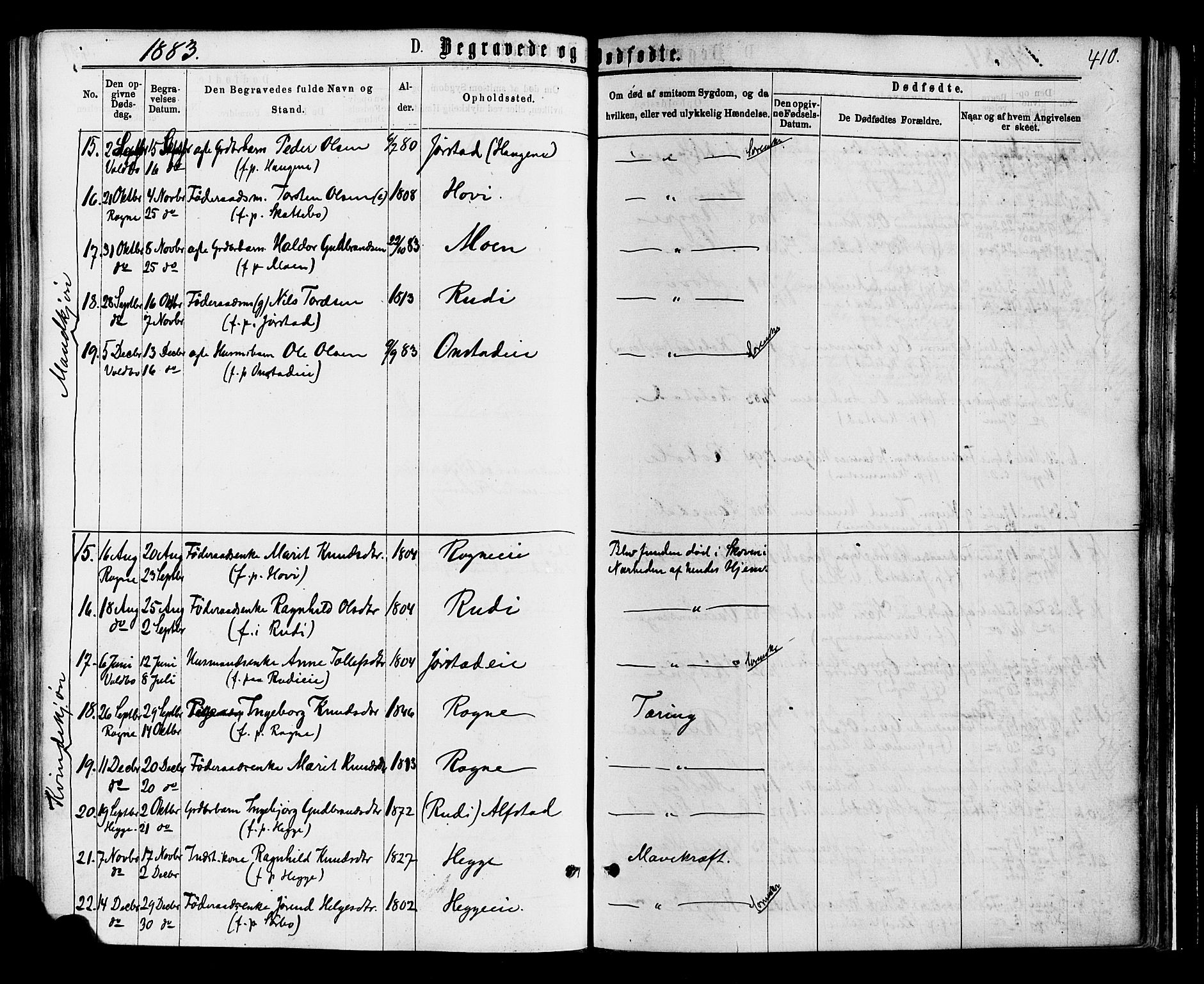 Øystre Slidre prestekontor, AV/SAH-PREST-138/H/Ha/Haa/L0002: Parish register (official) no. 2, 1874-1886, p. 410