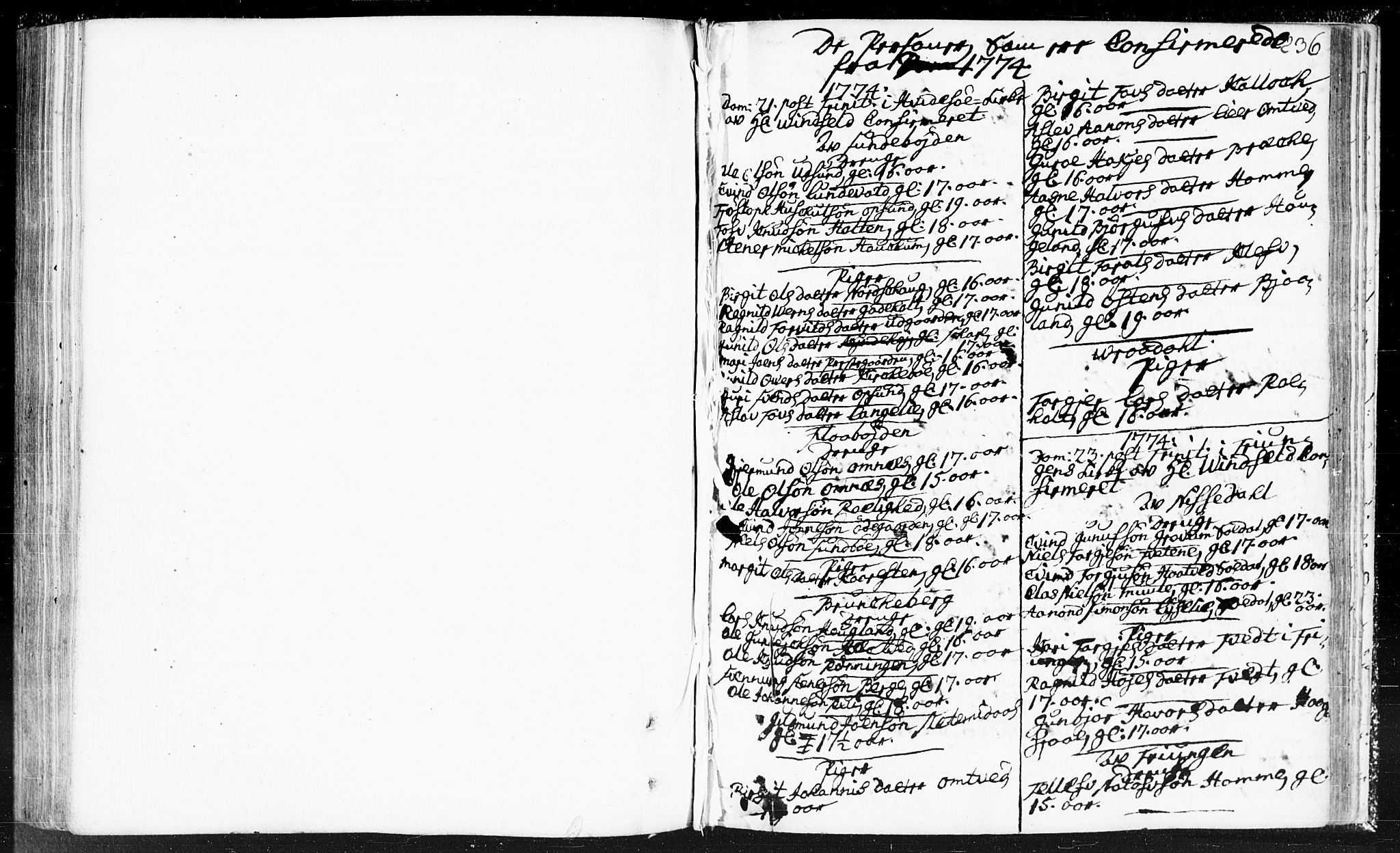 Kviteseid kirkebøker, SAKO/A-276/F/Fa/L0002: Parish register (official) no. I 2, 1773-1786, p. 236