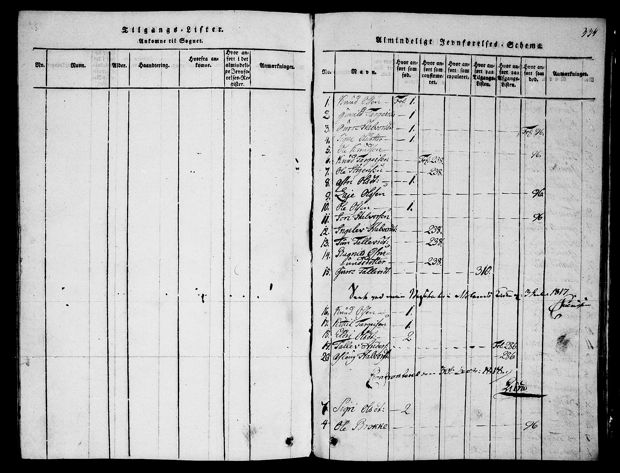 Fyresdal kirkebøker, AV/SAKO-A-263/G/Ga/L0002: Parish register (copy) no. I 2, 1815-1857, p. 334