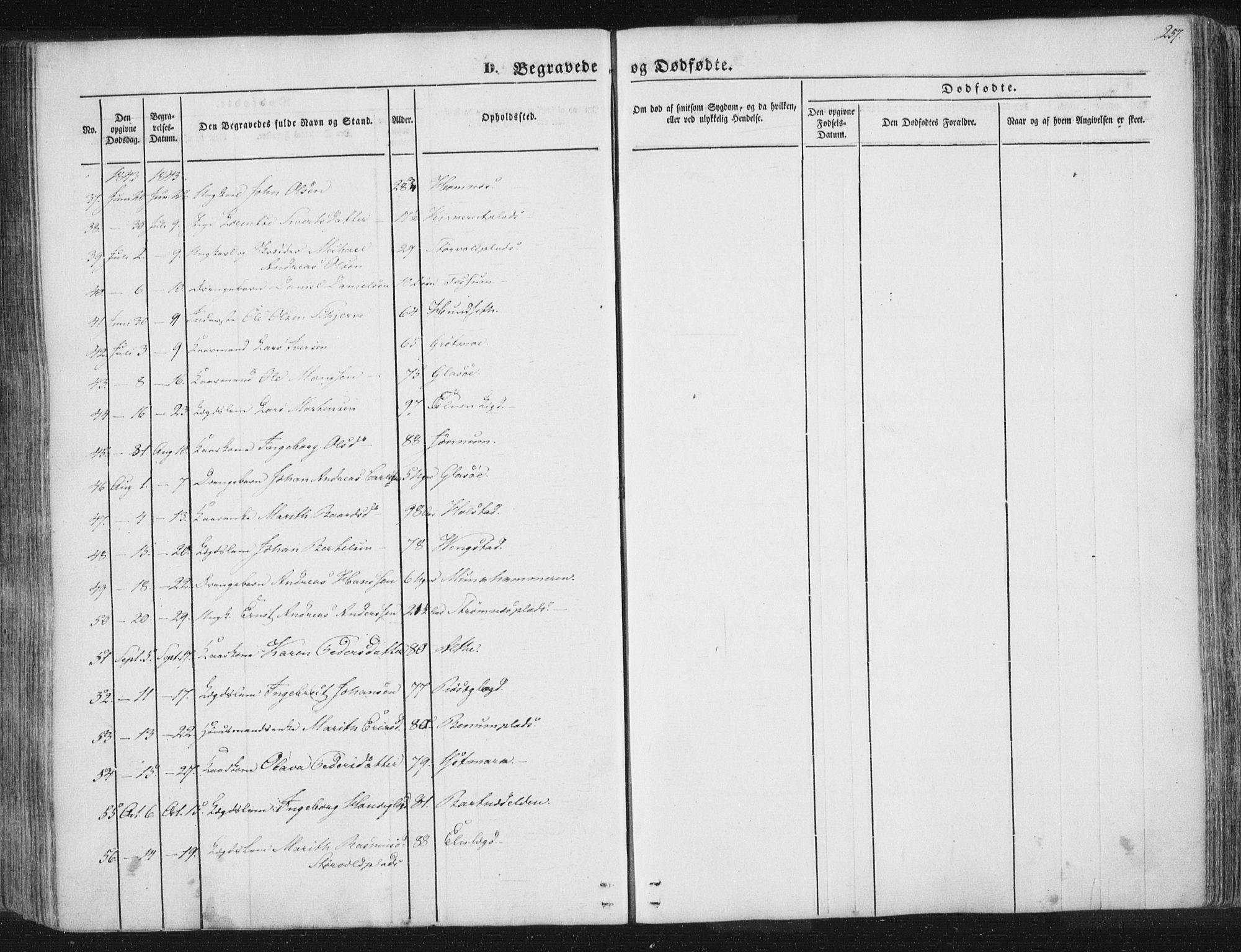 Ministerialprotokoller, klokkerbøker og fødselsregistre - Nord-Trøndelag, AV/SAT-A-1458/741/L0392: Parish register (official) no. 741A06, 1836-1848, p. 257