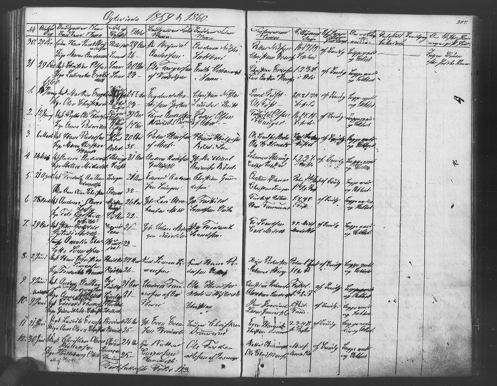 Vestby prestekontor Kirkebøker, AV/SAO-A-10893/F/Fa/L0007: Parish register (official) no. I 7, 1850-1862, p. 207