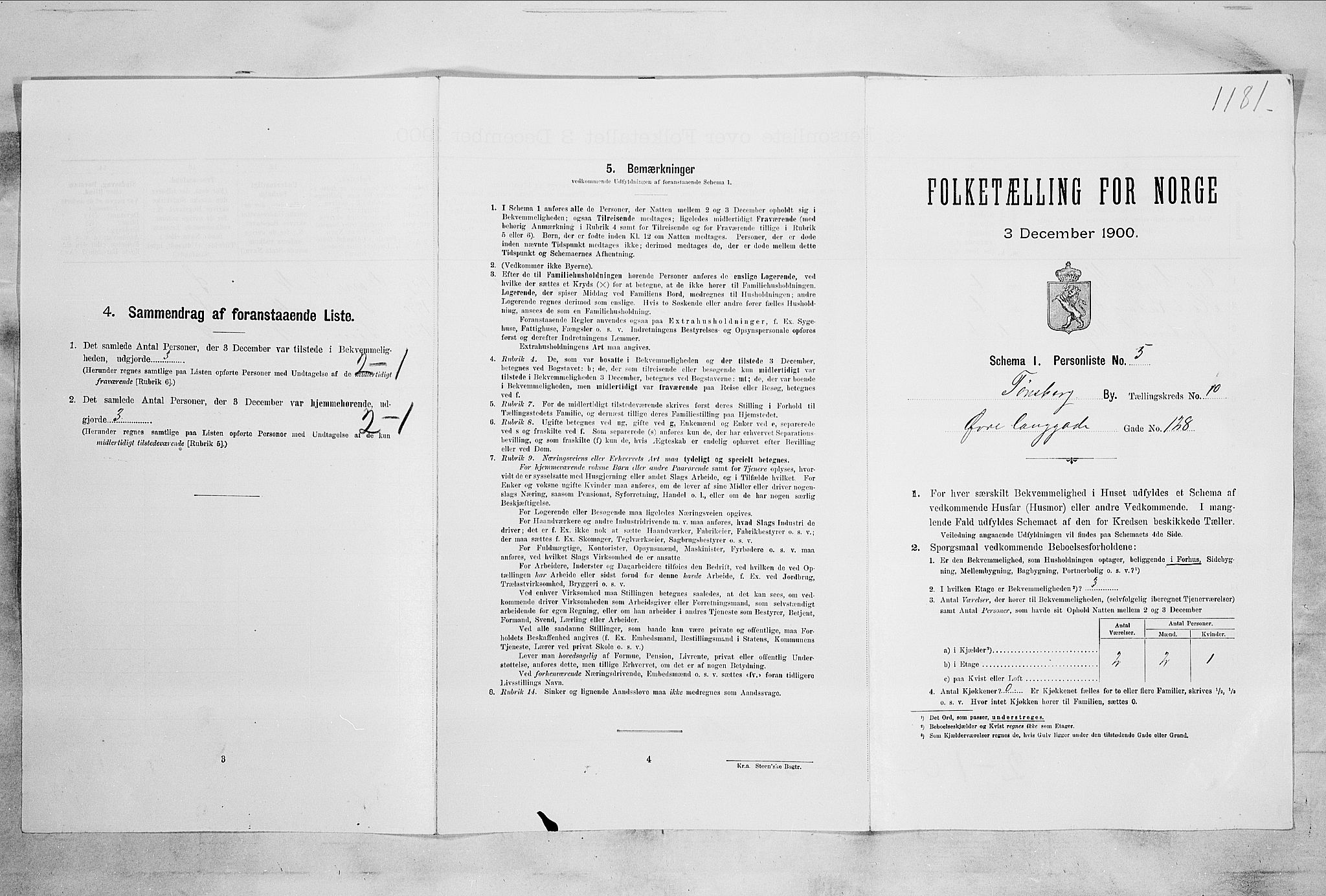 RA, 1900 census for Tønsberg, 1900, p. 1522