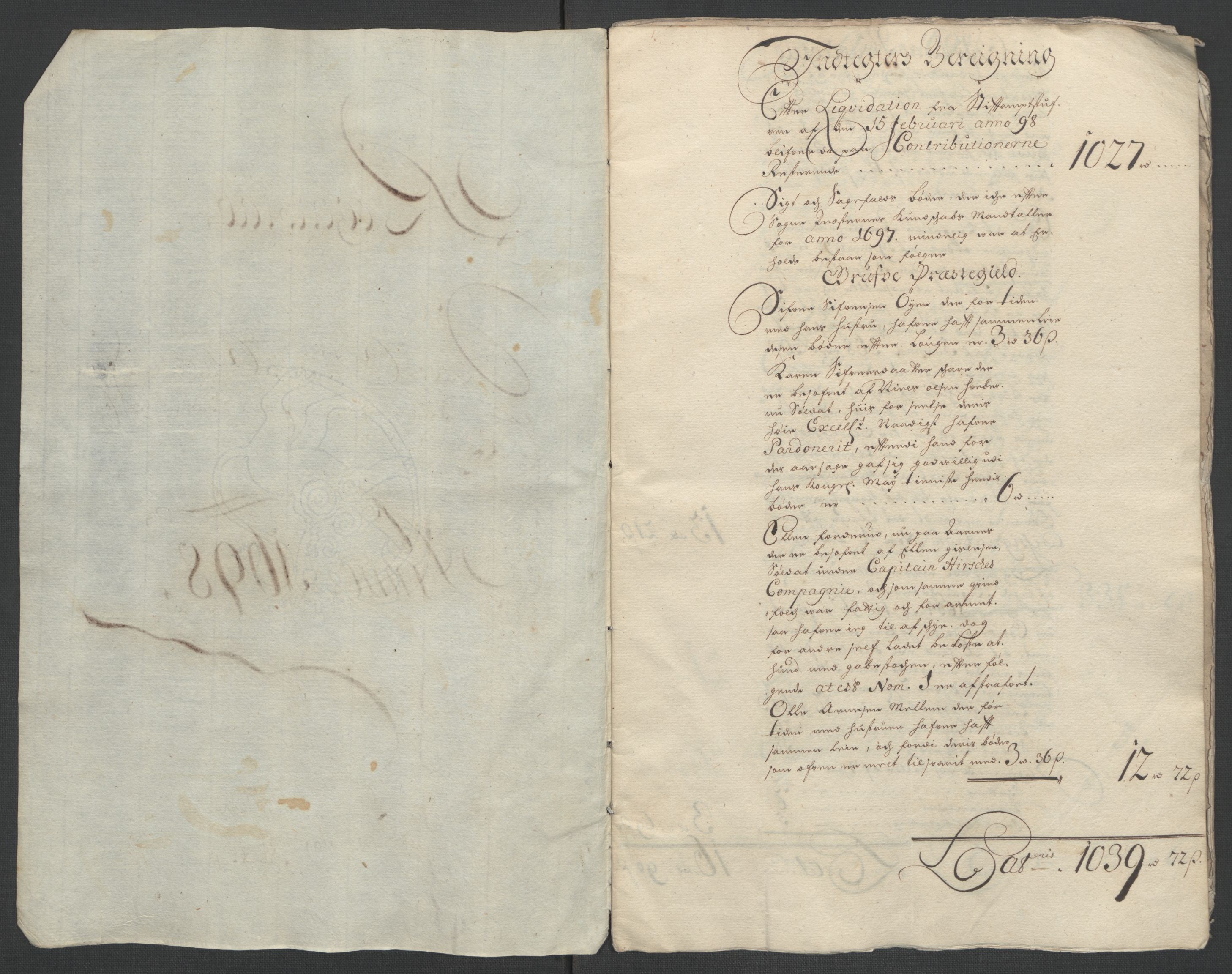 Rentekammeret inntil 1814, Reviderte regnskaper, Fogderegnskap, AV/RA-EA-4092/R13/L0836: Fogderegnskap Solør, Odal og Østerdal, 1698, p. 4