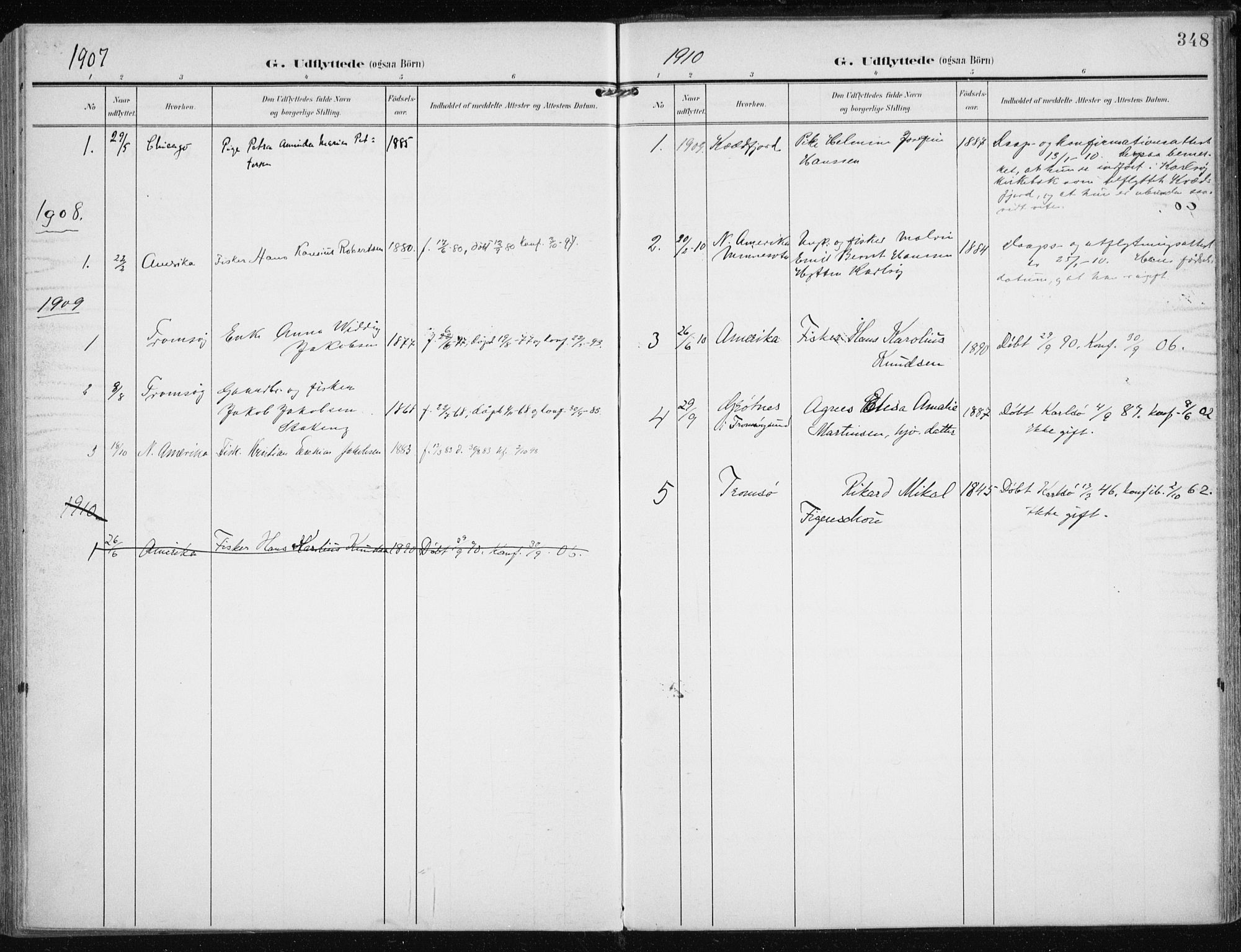 Karlsøy sokneprestembete, SATØ/S-1299/H/Ha/Haa/L0014kirke: Parish register (official) no. 14, 1903-1917, p. 348