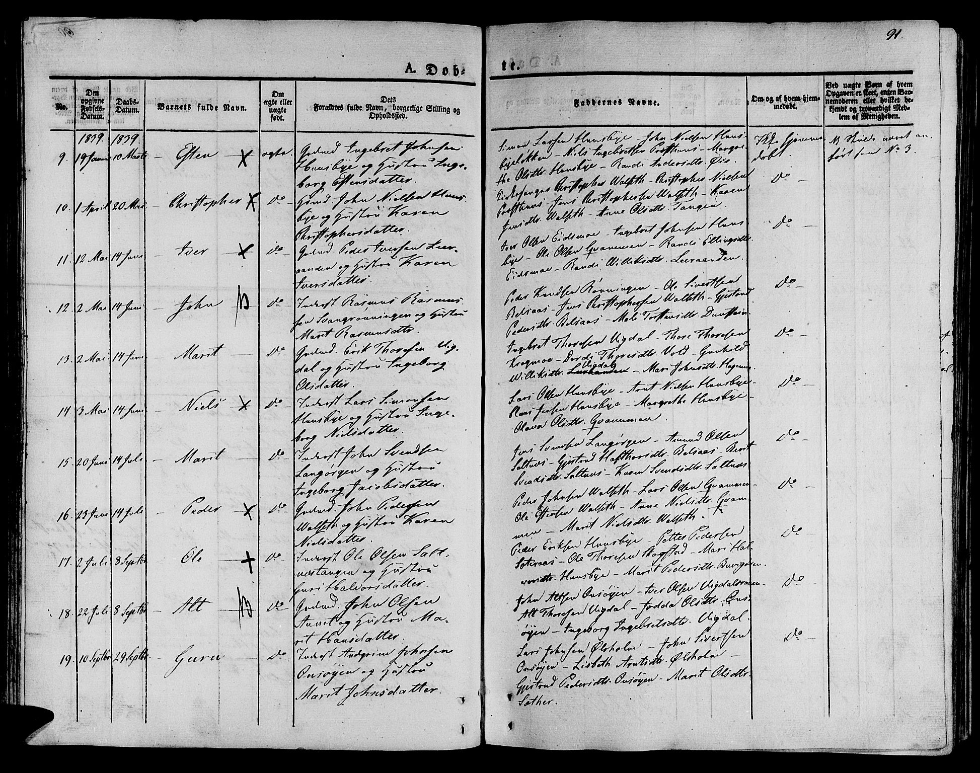 Ministerialprotokoller, klokkerbøker og fødselsregistre - Sør-Trøndelag, AV/SAT-A-1456/612/L0375: Parish register (official) no. 612A07 /2, 1829-1845, p. 91