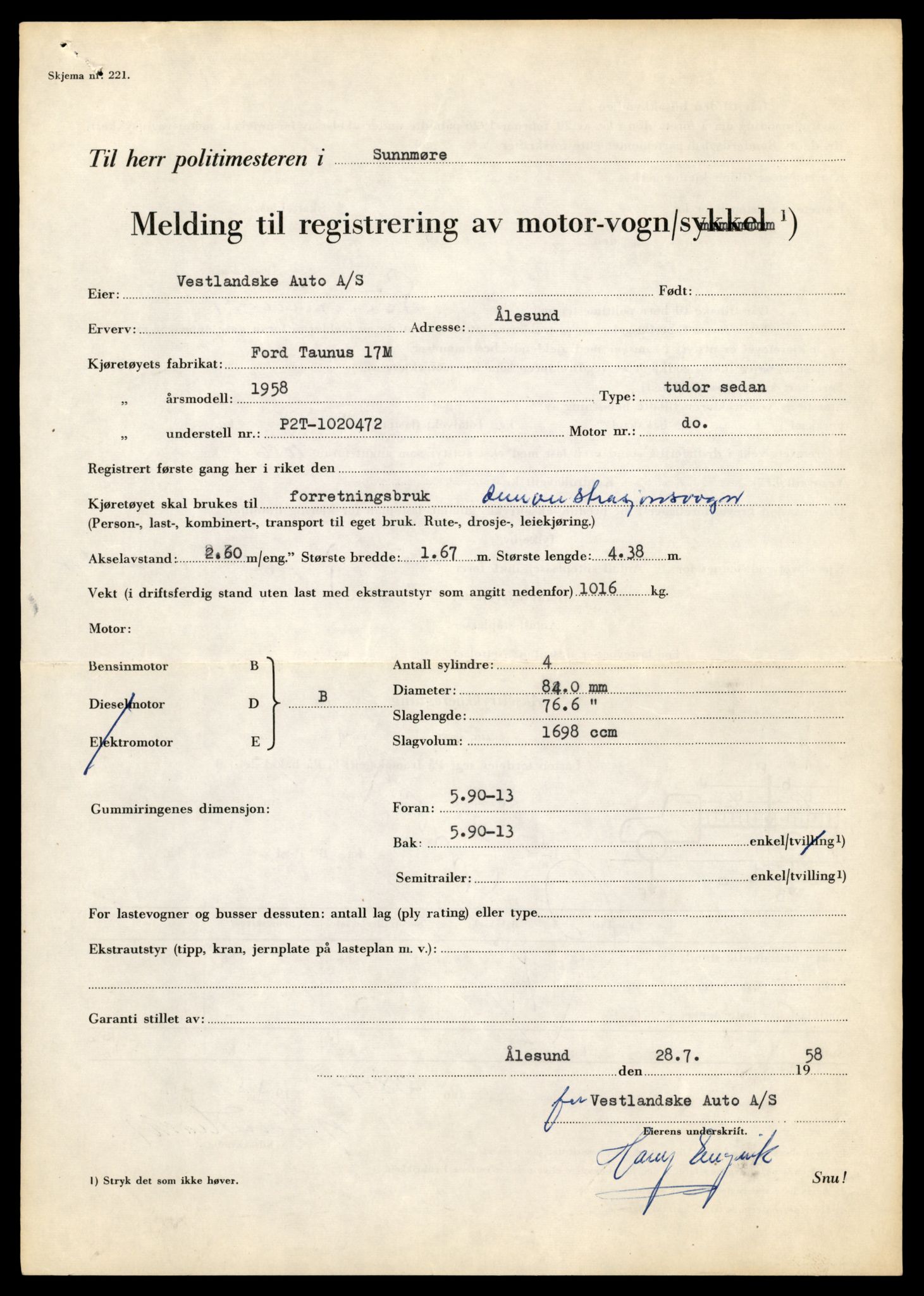 Møre og Romsdal vegkontor - Ålesund trafikkstasjon, AV/SAT-A-4099/F/Fe/L0001: Registreringskort for kjøretøy T 3 - T 127, 1927-1998, p. 2025