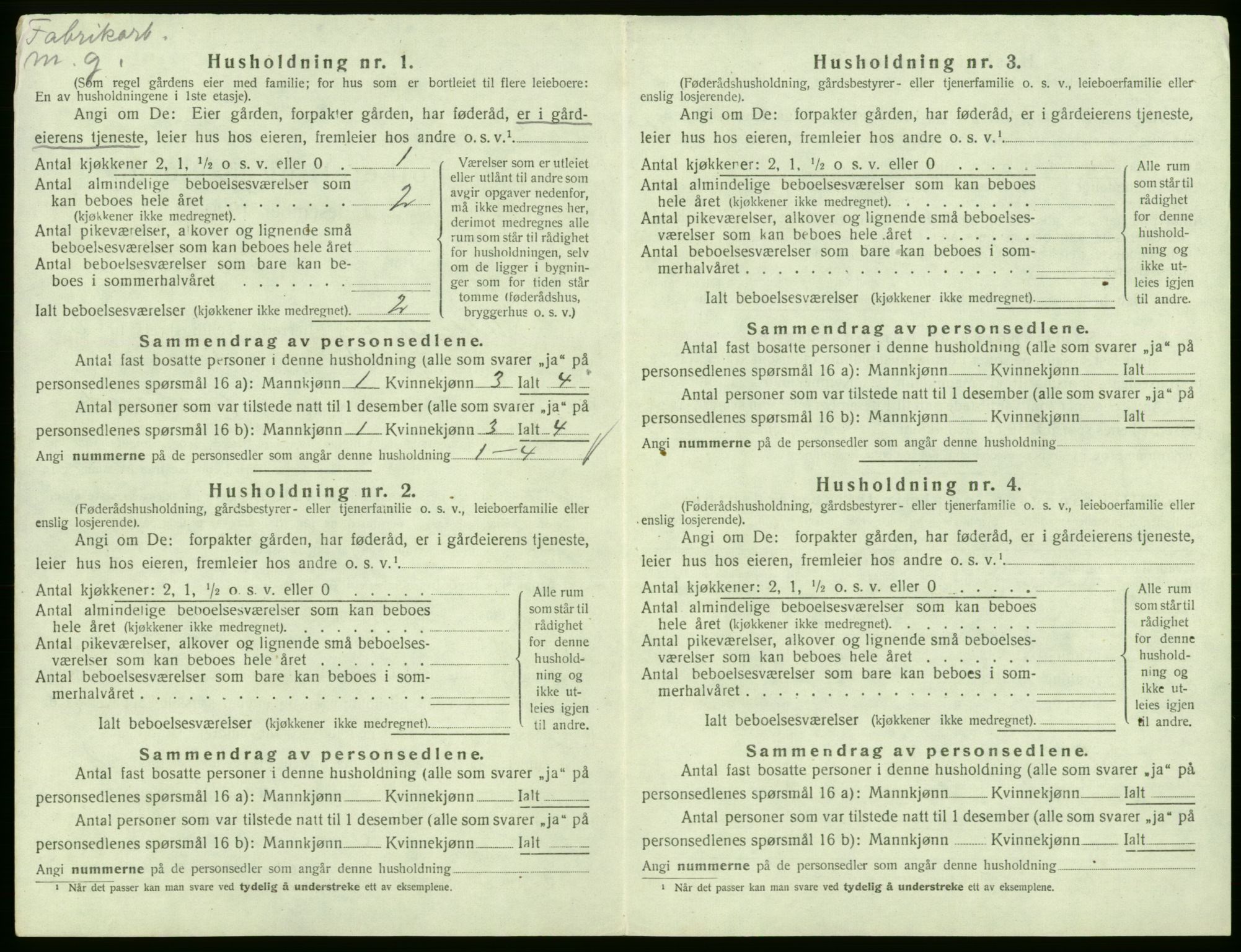 SAB, 1920 census for Ullensvang, 1920, p. 702