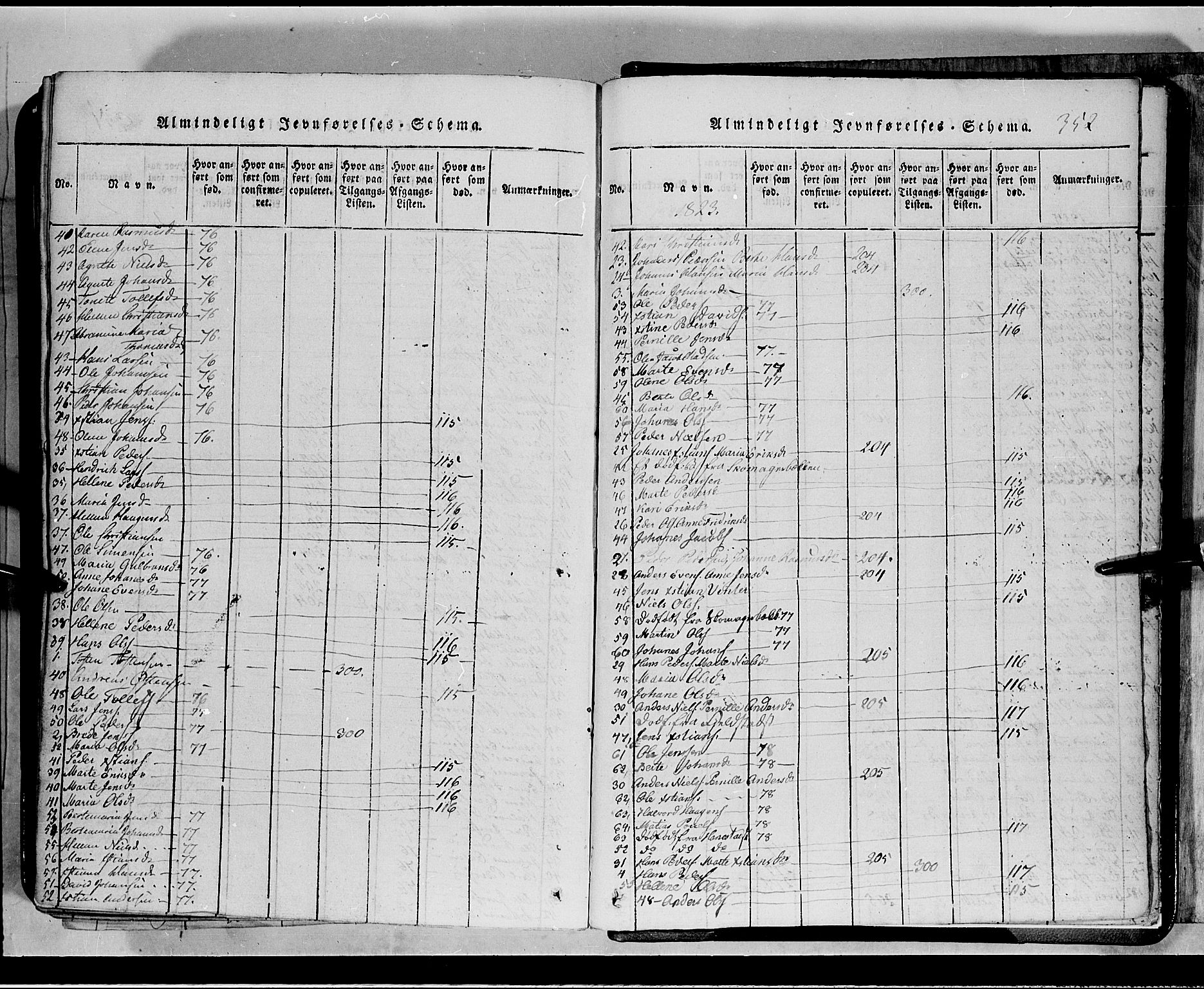 Toten prestekontor, AV/SAH-PREST-102/H/Ha/Hab/L0002: Parish register (copy) no. 2, 1820-1827, p. 352