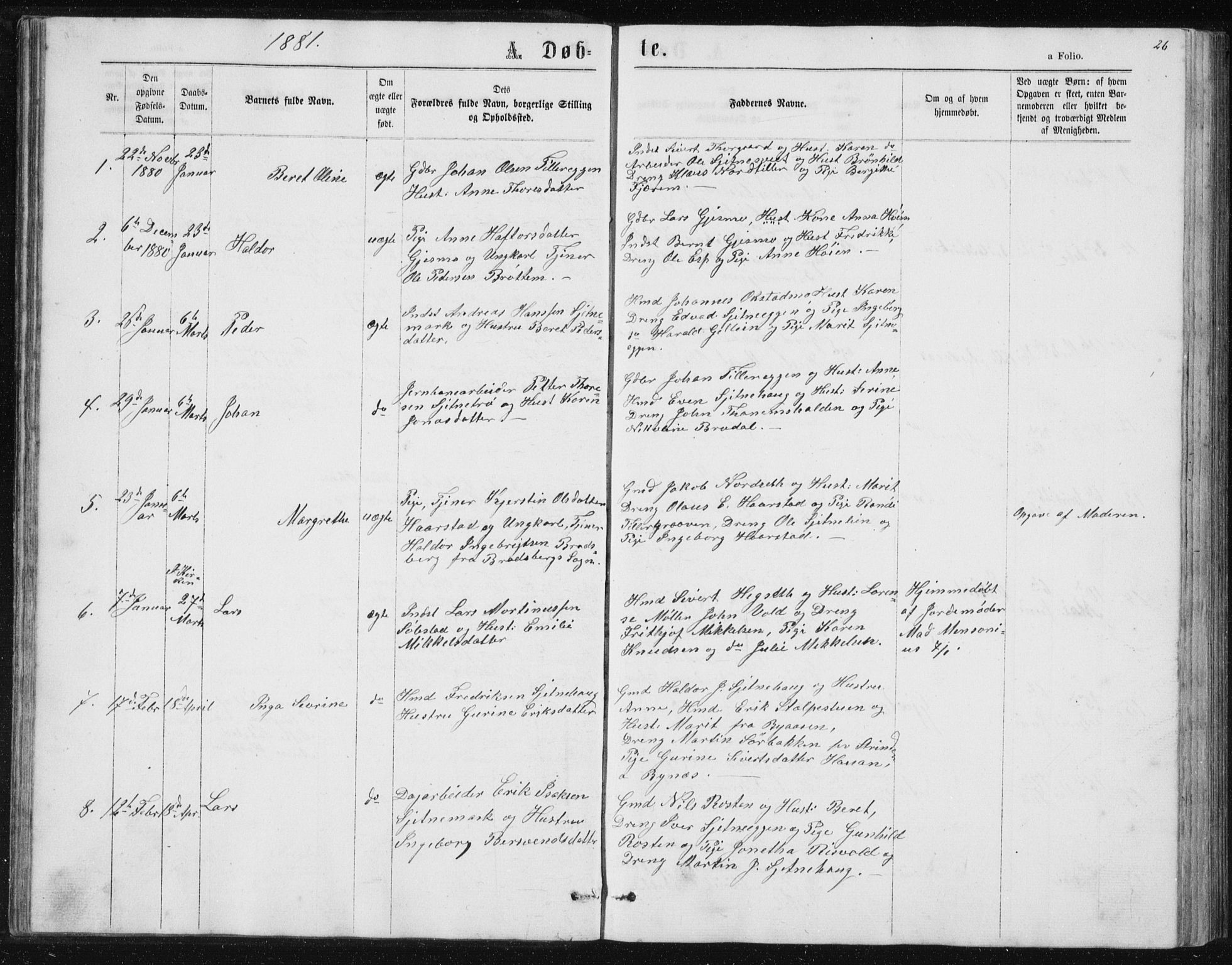 Ministerialprotokoller, klokkerbøker og fødselsregistre - Sør-Trøndelag, AV/SAT-A-1456/621/L0459: Parish register (copy) no. 621C02, 1866-1895, p. 26