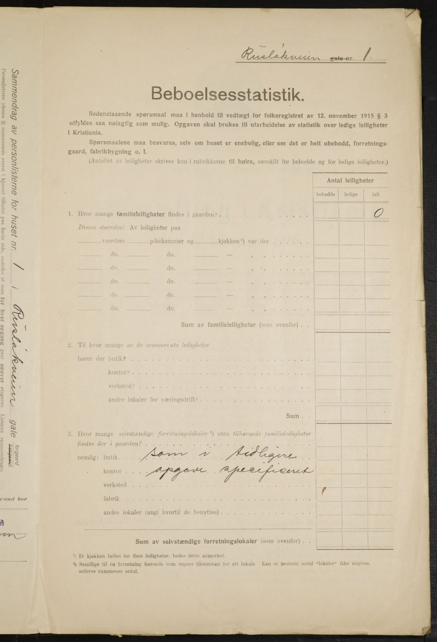 OBA, Municipal Census 1916 for Kristiania, 1916, p. 86897