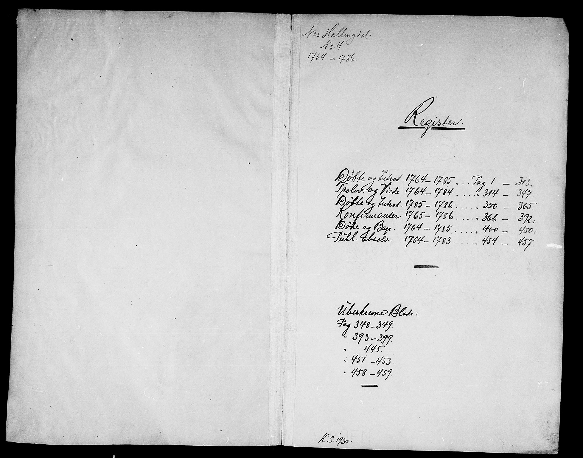 Nes kirkebøker, AV/SAKO-A-236/F/Fa/L0004: Parish register (official) no. 4, 1764-1786