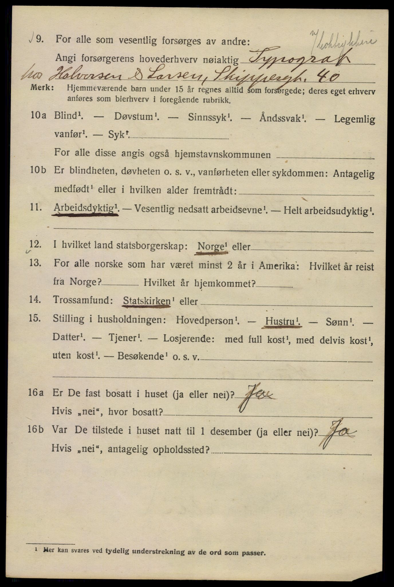 SAO, 1920 census for Kristiania, 1920, p. 261064