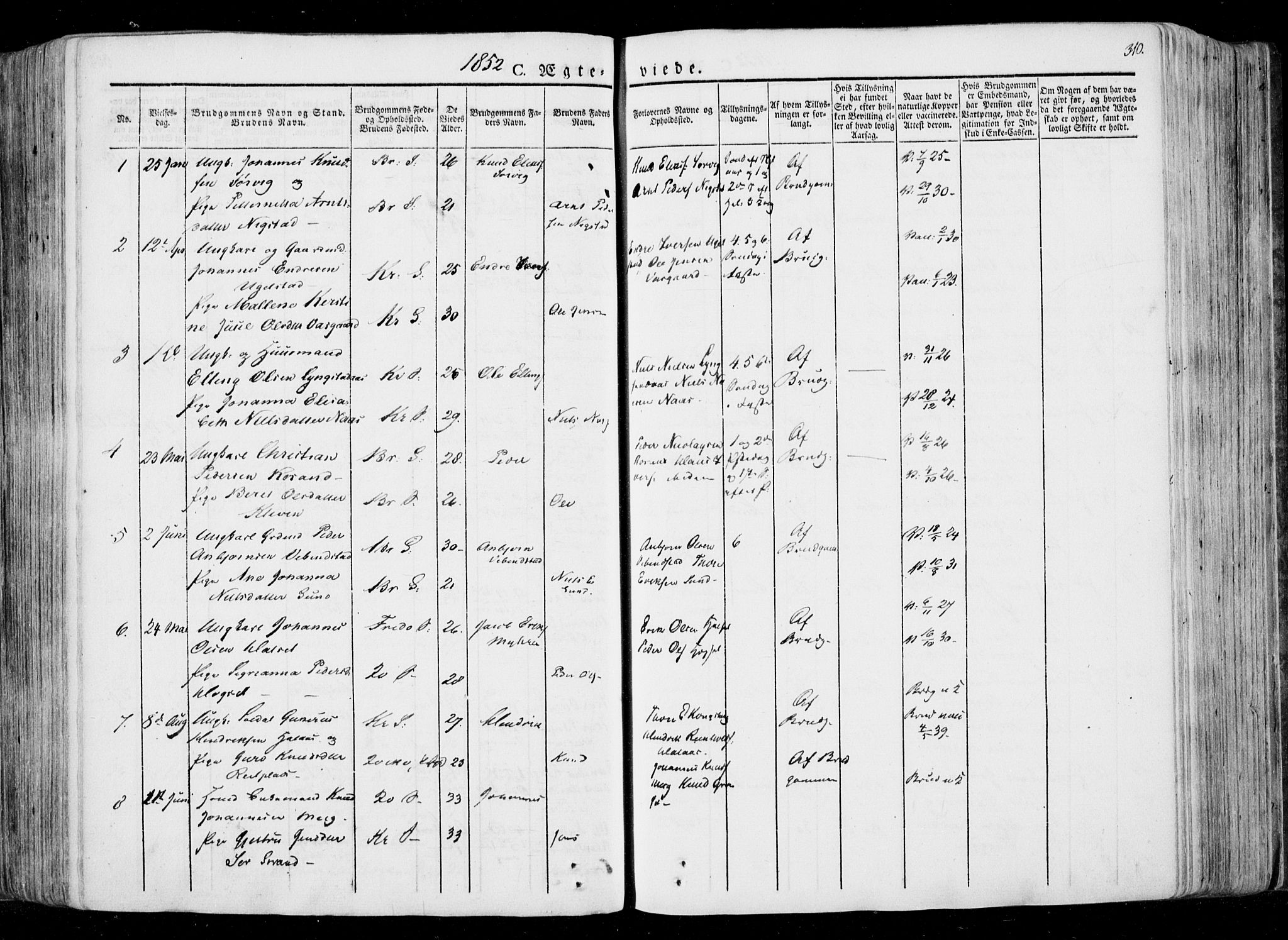 Ministerialprotokoller, klokkerbøker og fødselsregistre - Møre og Romsdal, SAT/A-1454/568/L0803: Parish register (official) no. 568A10, 1830-1853, p. 310