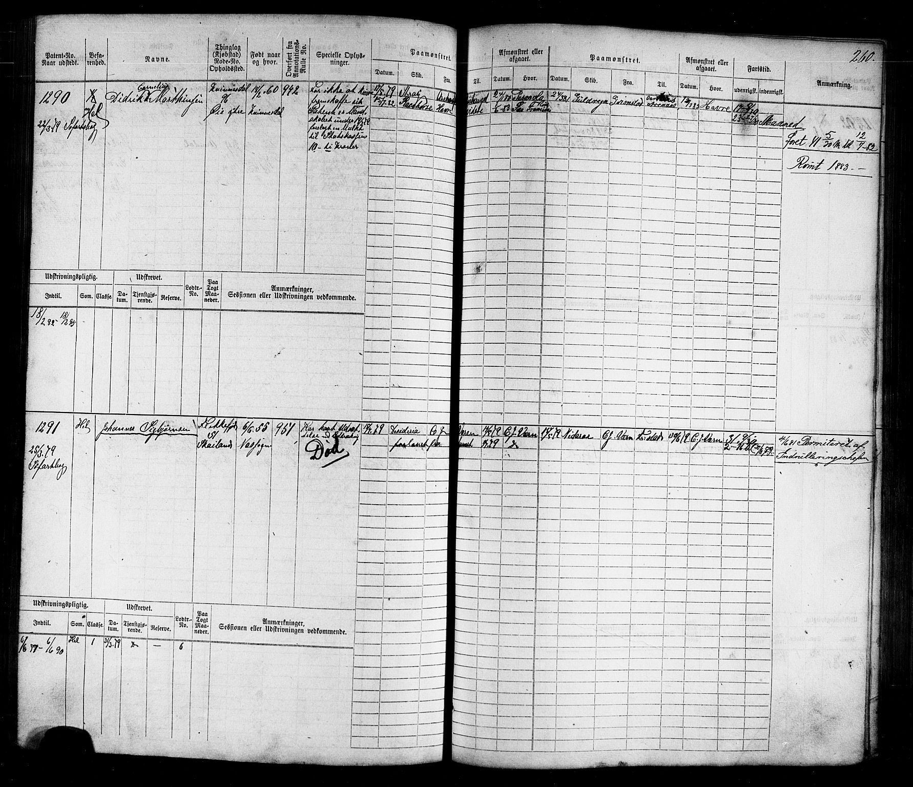 Flekkefjord mønstringskrets, AV/SAK-2031-0018/F/Fb/L0009: Hovedrulle nr 771-1533, Æ-6, 1868-1900, p. 281