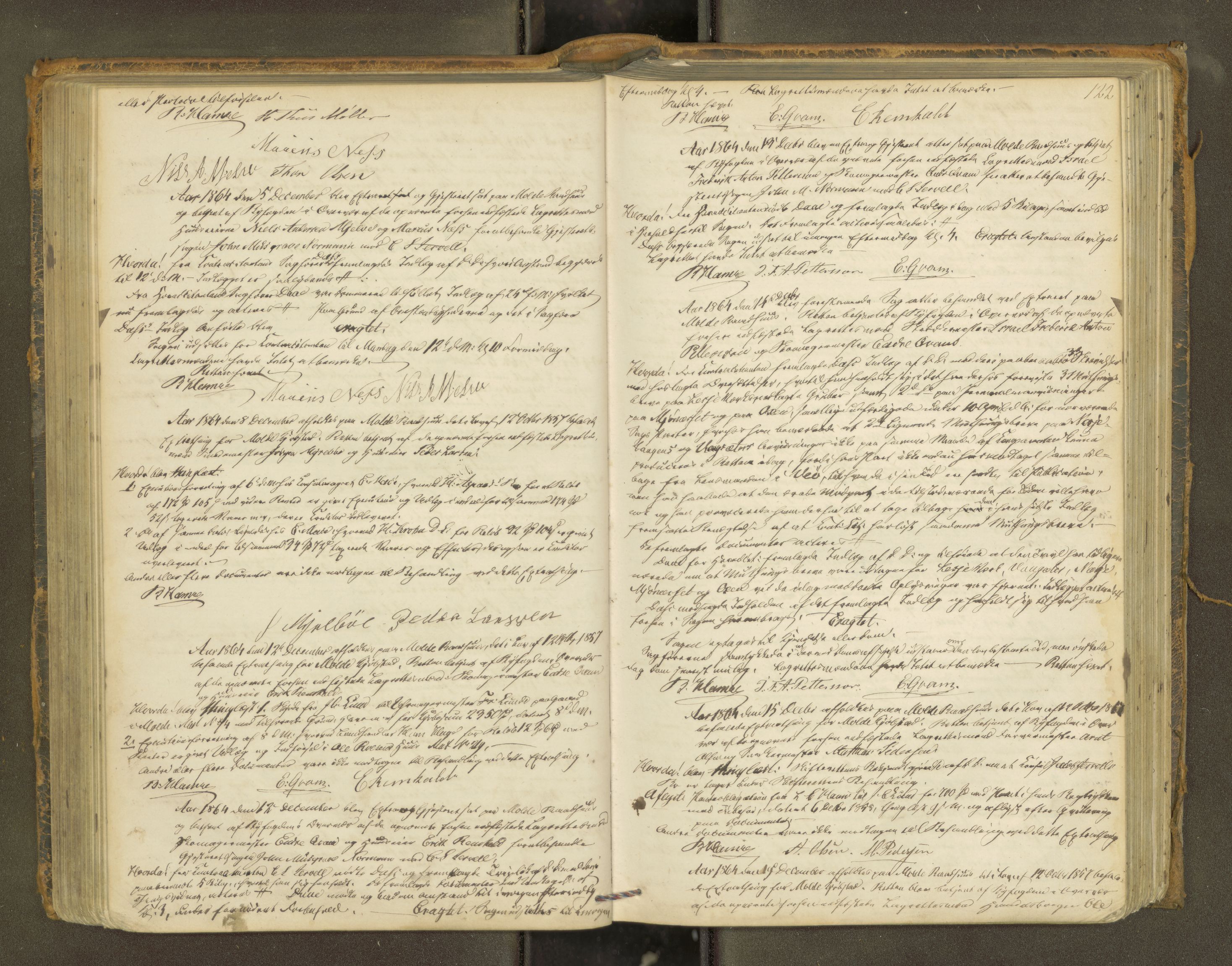 Molde byfogd, AV/SAT-A-0025/1/1A/L0010: Justisprotokoll, 1863-1869, p. 121b-122a