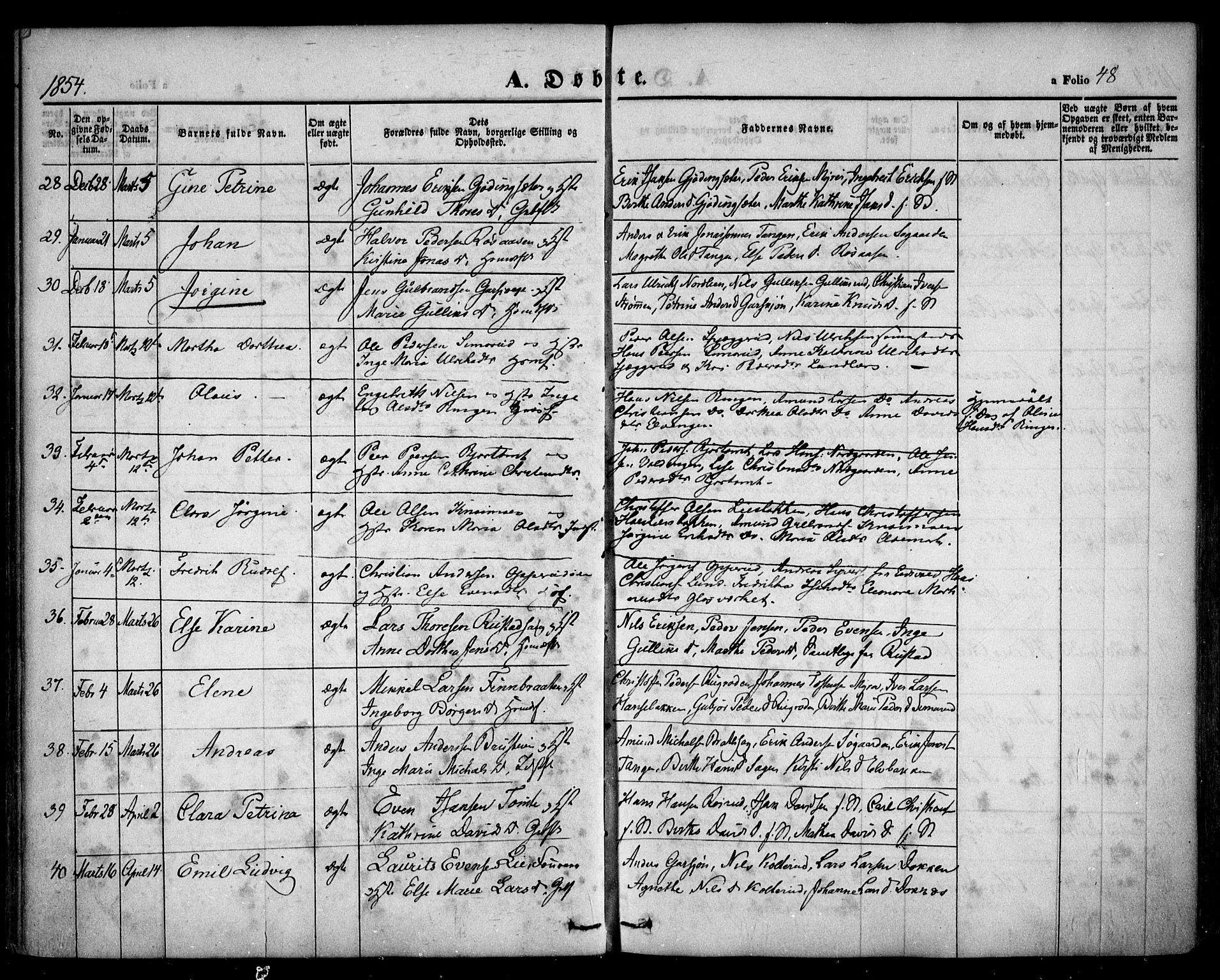 Hurdal prestekontor Kirkebøker, AV/SAO-A-10889/F/Fa/L0005: Parish register (official) no. I 5, 1846-1859, p. 48