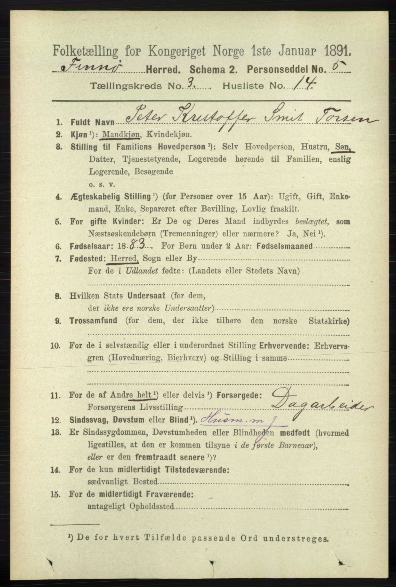 RA, 1891 census for 1141 Finnøy, 1891, p. 553