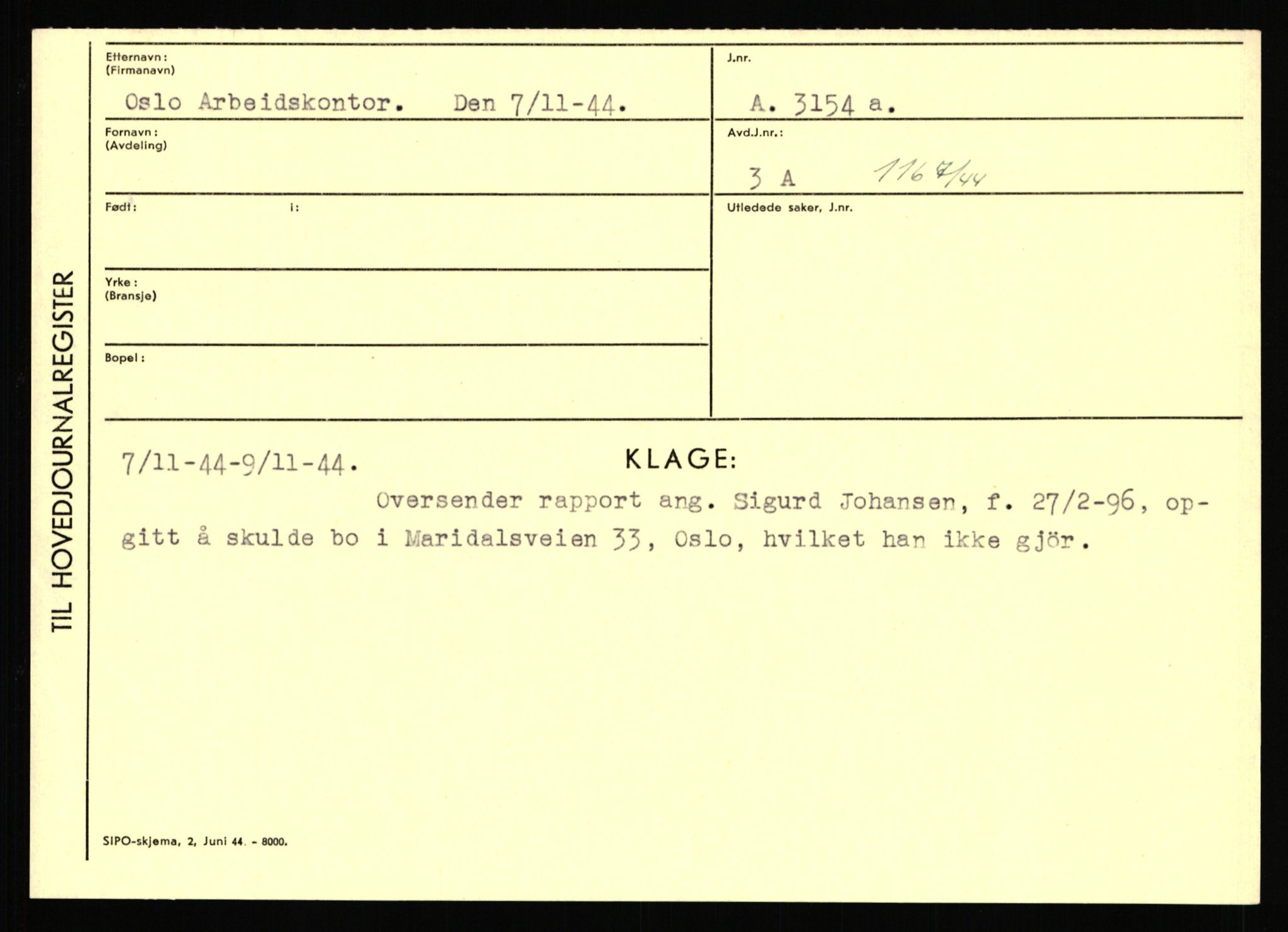 Statspolitiet - Hovedkontoret / Osloavdelingen, AV/RA-S-1329/C/Ca/L0012: Oanæs - Quistgaard	, 1943-1945, p. 2360