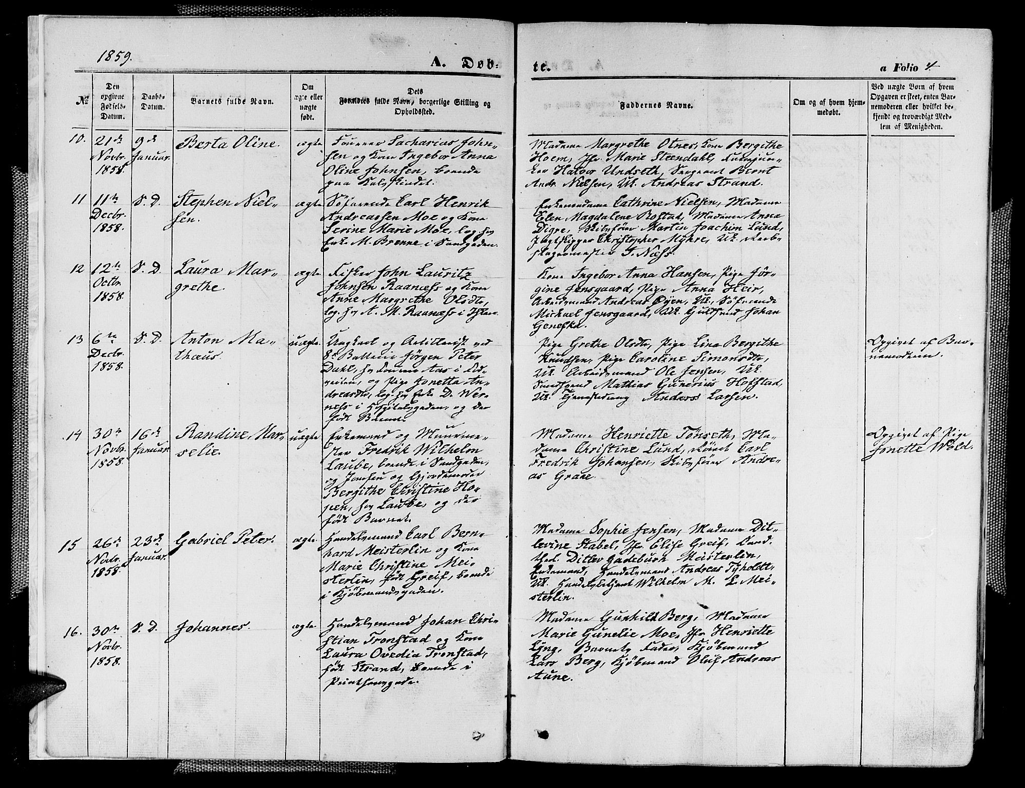 Ministerialprotokoller, klokkerbøker og fødselsregistre - Sør-Trøndelag, SAT/A-1456/602/L0139: Parish register (copy) no. 602C07, 1859-1864, p. 4