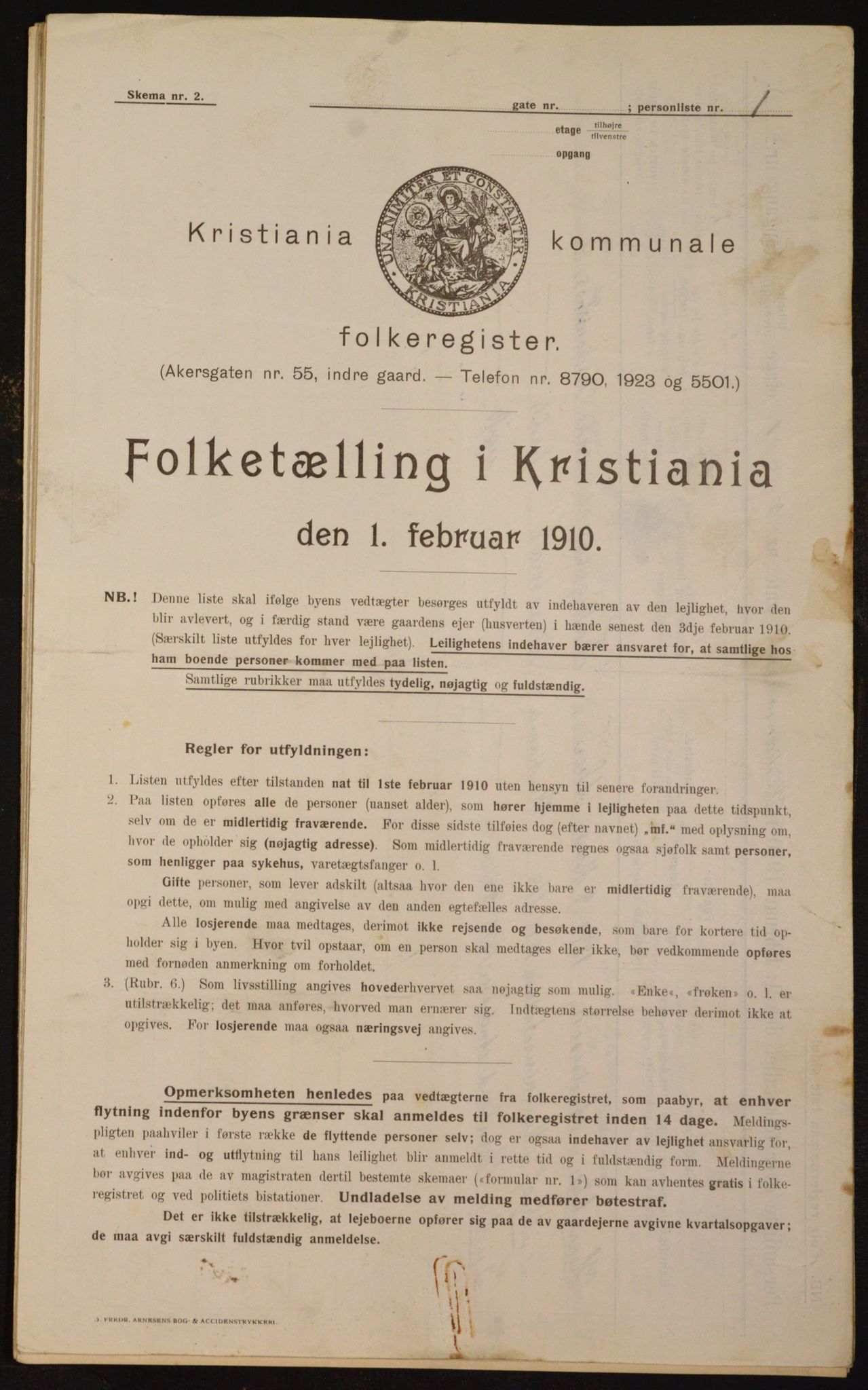 OBA, Municipal Census 1910 for Kristiania, 1910, p. 52676