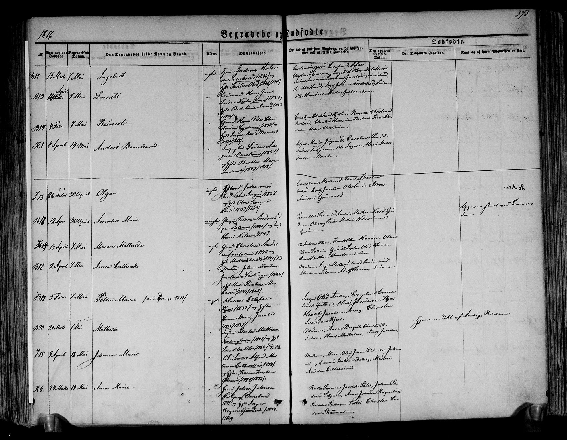 Brunlanes kirkebøker, AV/SAKO-A-342/F/Fa/L0005: Parish register (official) no. I 5, 1862-1877, p. 373