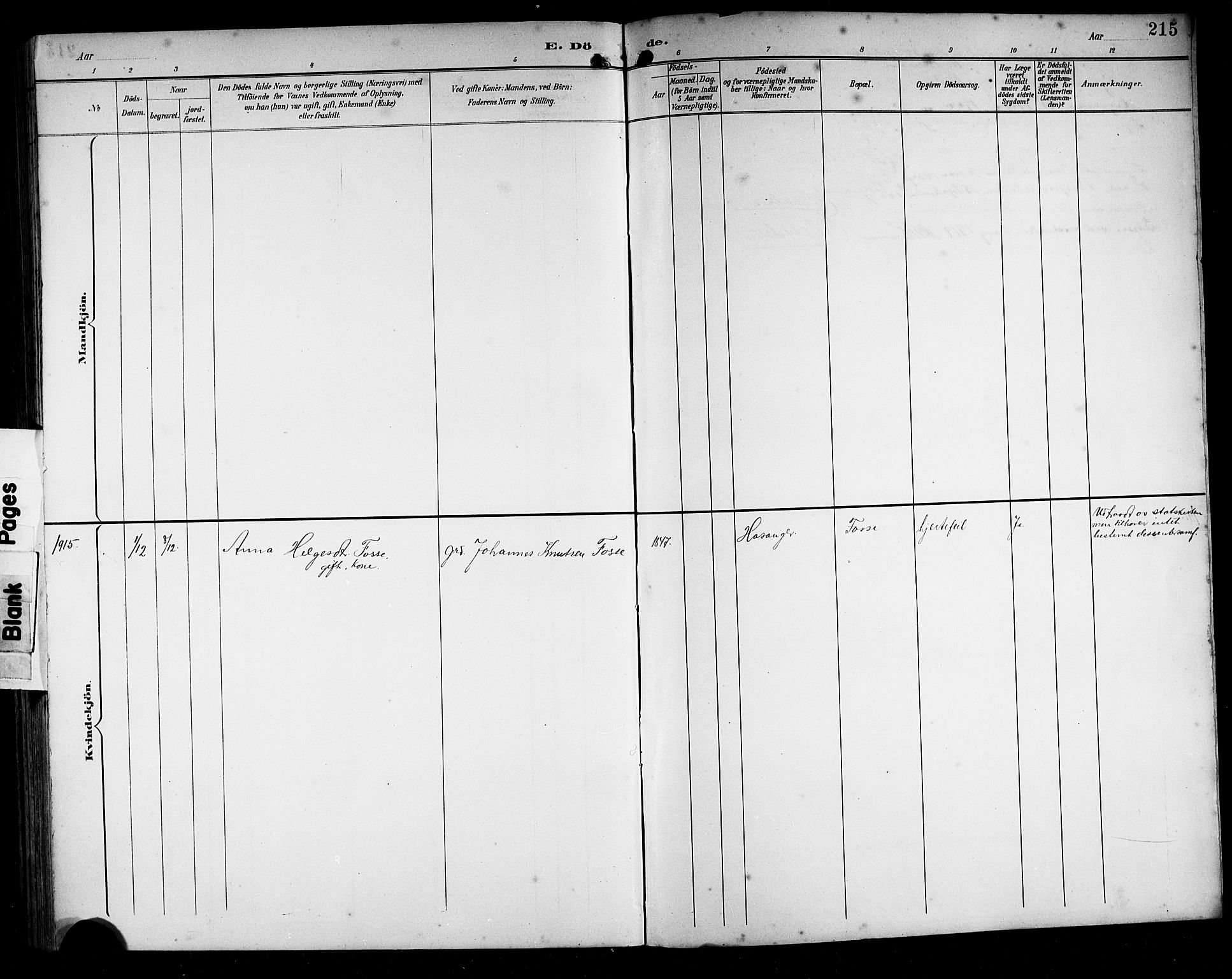 Alversund Sokneprestembete, SAB/A-73901/H/Ha/Hab: Parish register (copy) no. C 4, 1894-1924, p. 215