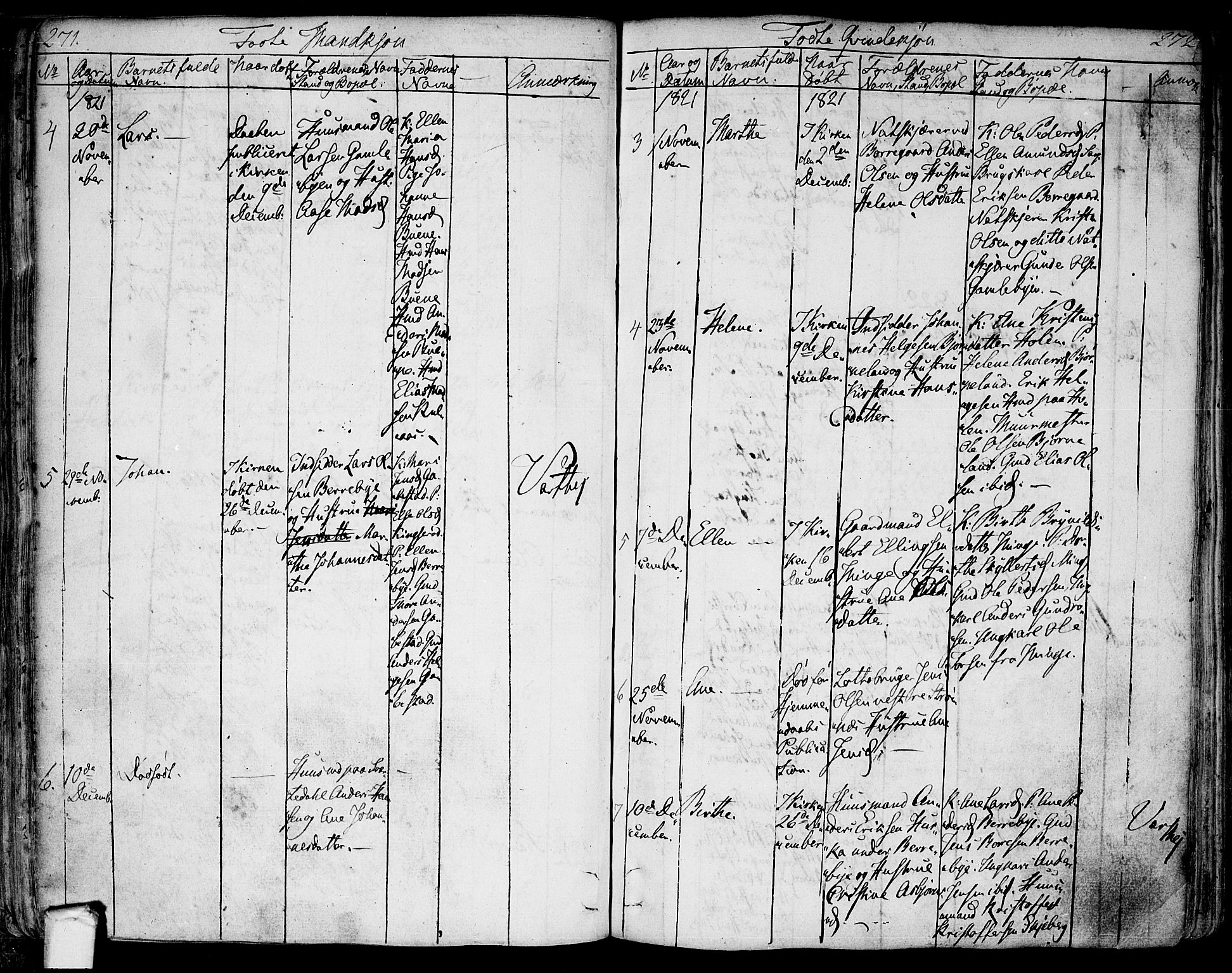 Tune prestekontor Kirkebøker, SAO/A-2007/F/Fa/L0004: Parish register (official) no. 4, 1797-1815, p. 271-272