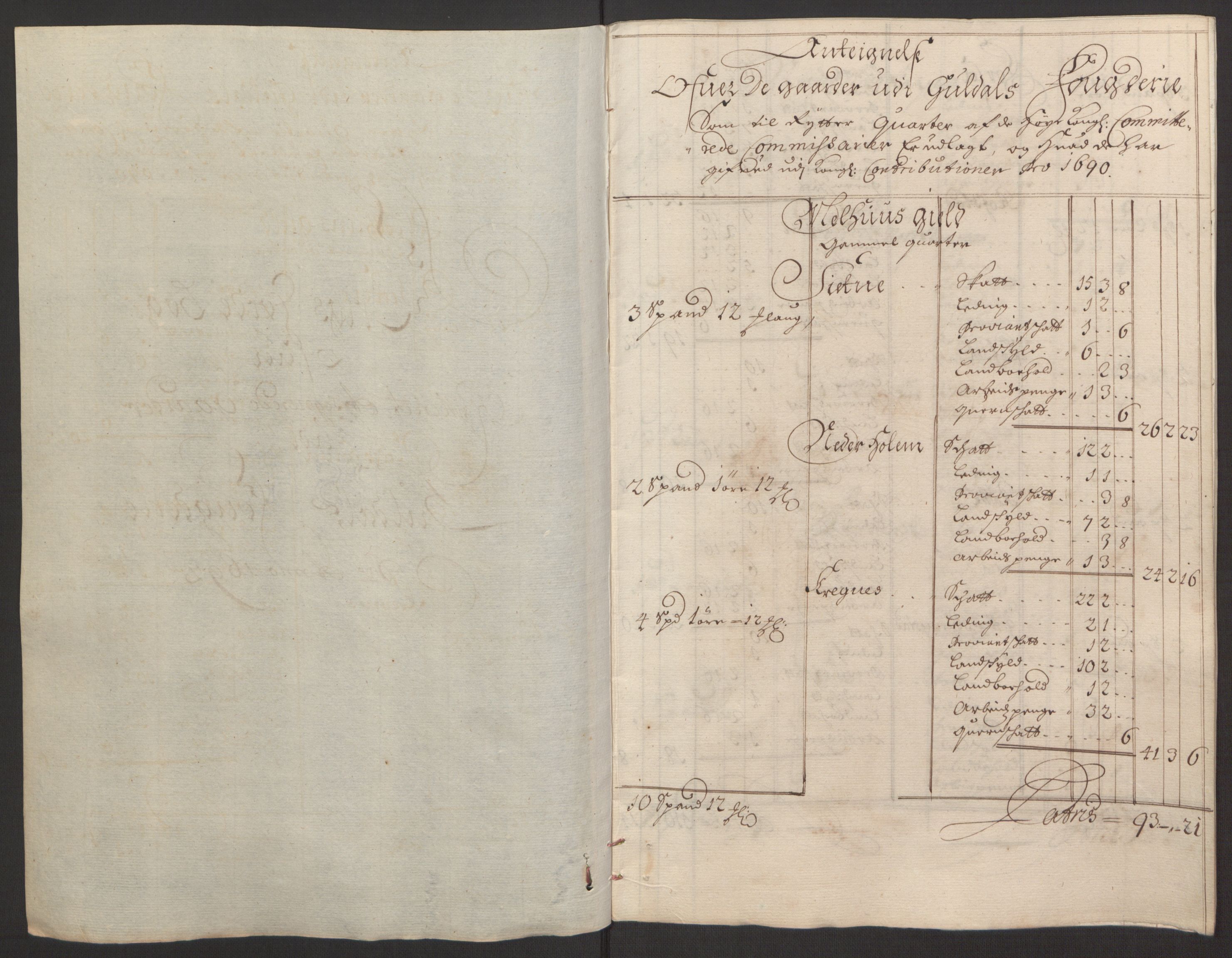 Rentekammeret inntil 1814, Reviderte regnskaper, Fogderegnskap, RA/EA-4092/R59/L3942: Fogderegnskap Gauldal, 1692, p. 202