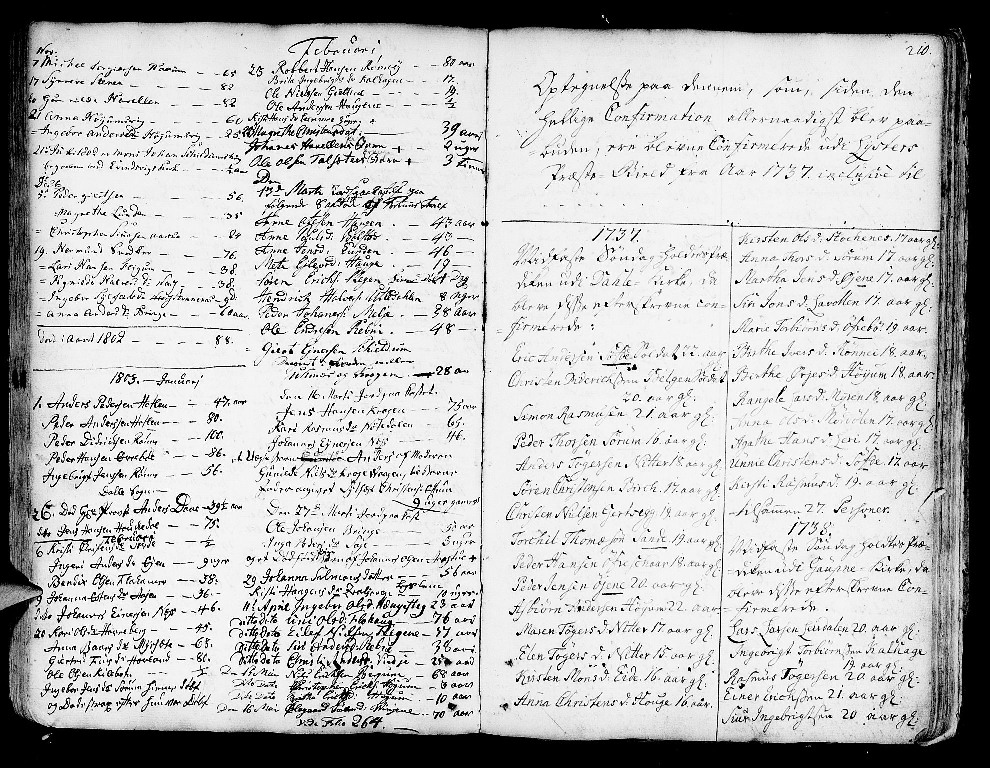Luster sokneprestembete, SAB/A-81101/H/Haa/Haaa/L0001: Parish register (official) no. A 1, 1731-1803, p. 210