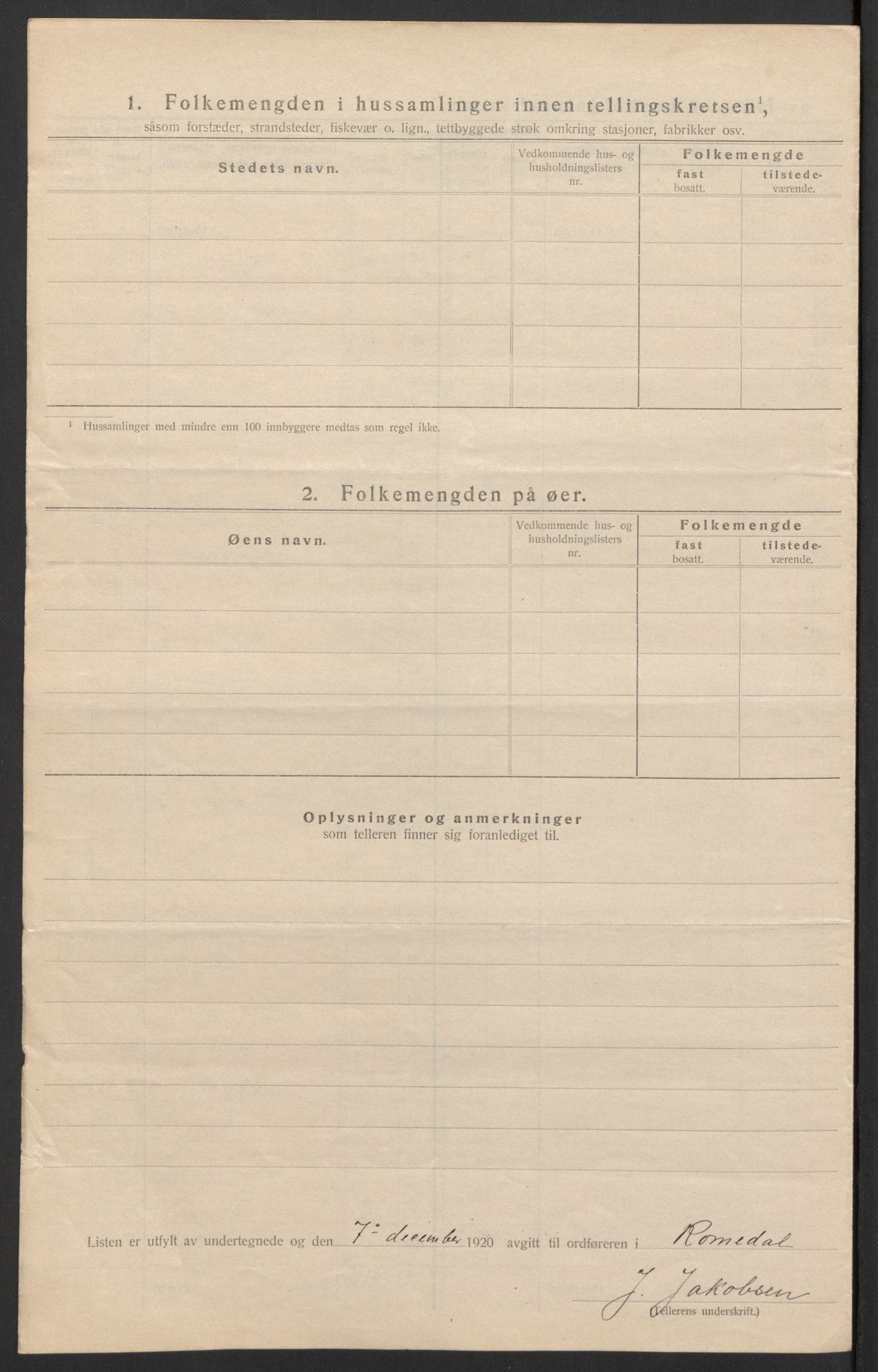 SAH, 1920 census for Romedal, 1920, p. 51