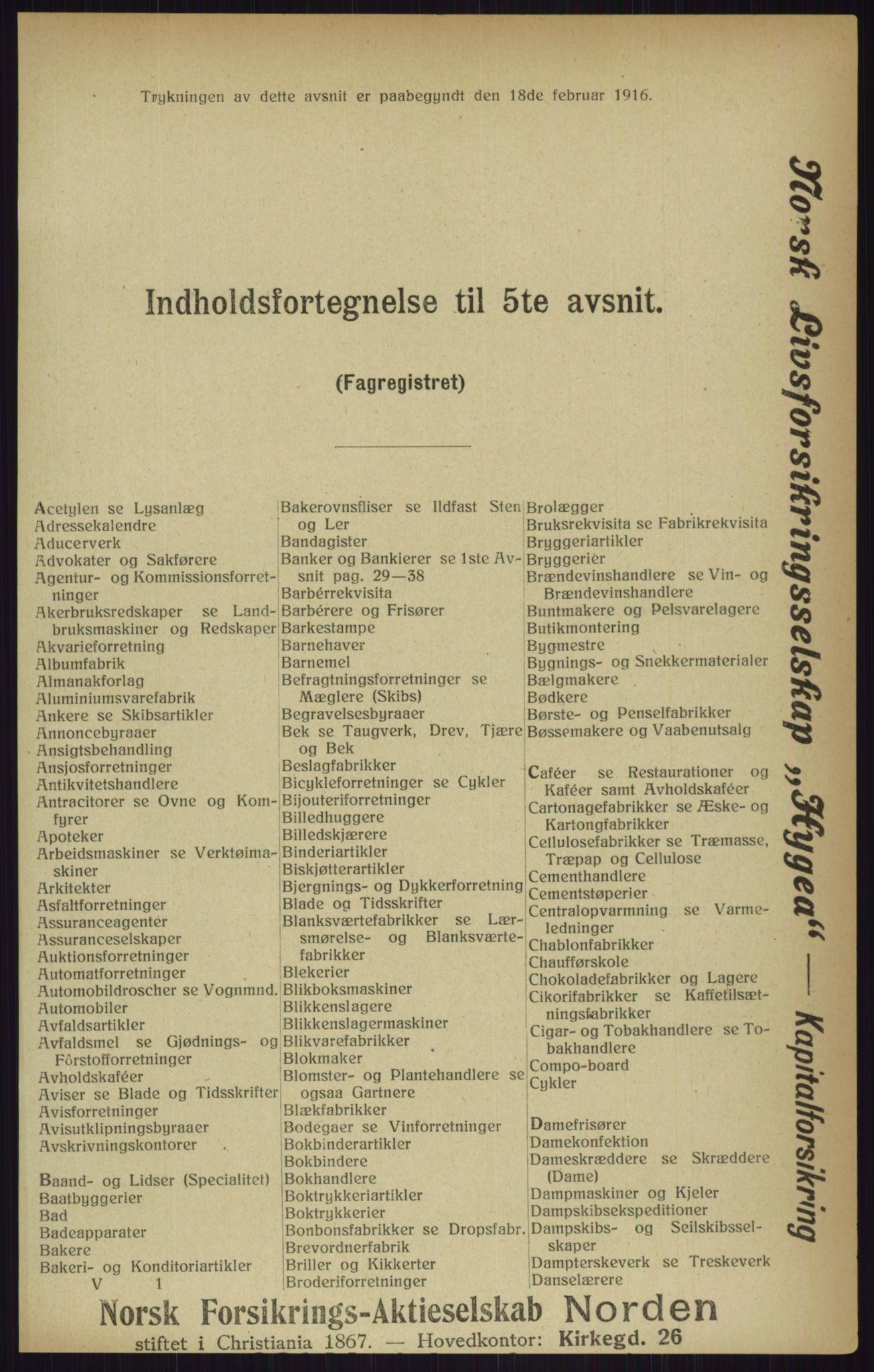 Kristiania/Oslo adressebok, PUBL/-, 1916