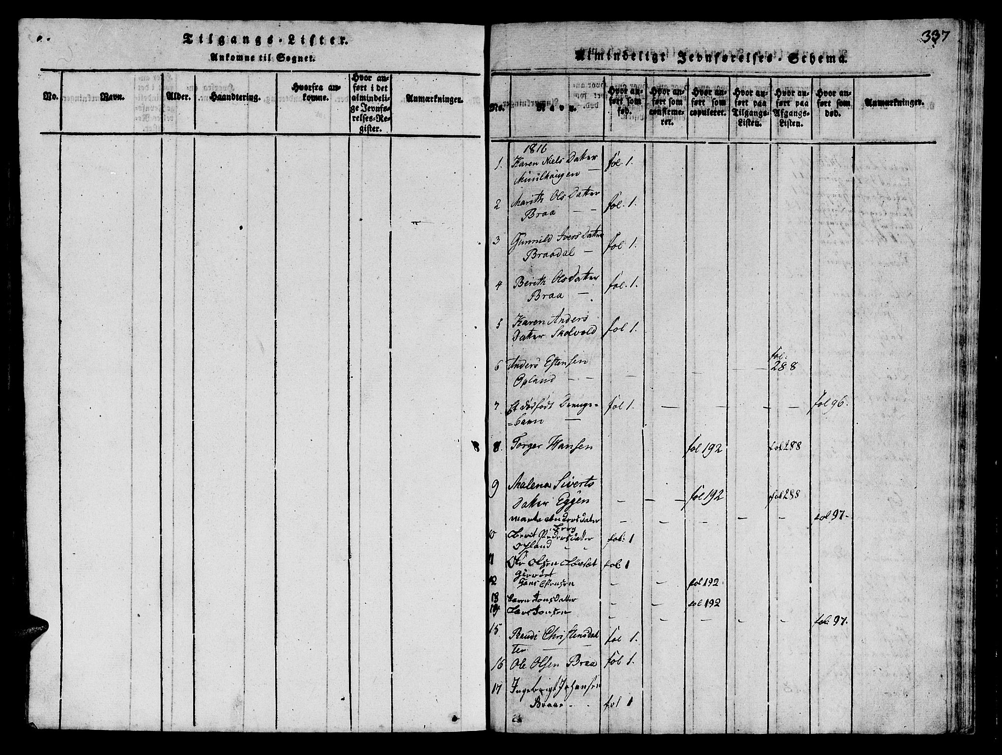 Ministerialprotokoller, klokkerbøker og fødselsregistre - Sør-Trøndelag, AV/SAT-A-1456/612/L0385: Parish register (copy) no. 612C01, 1816-1845, p. 337