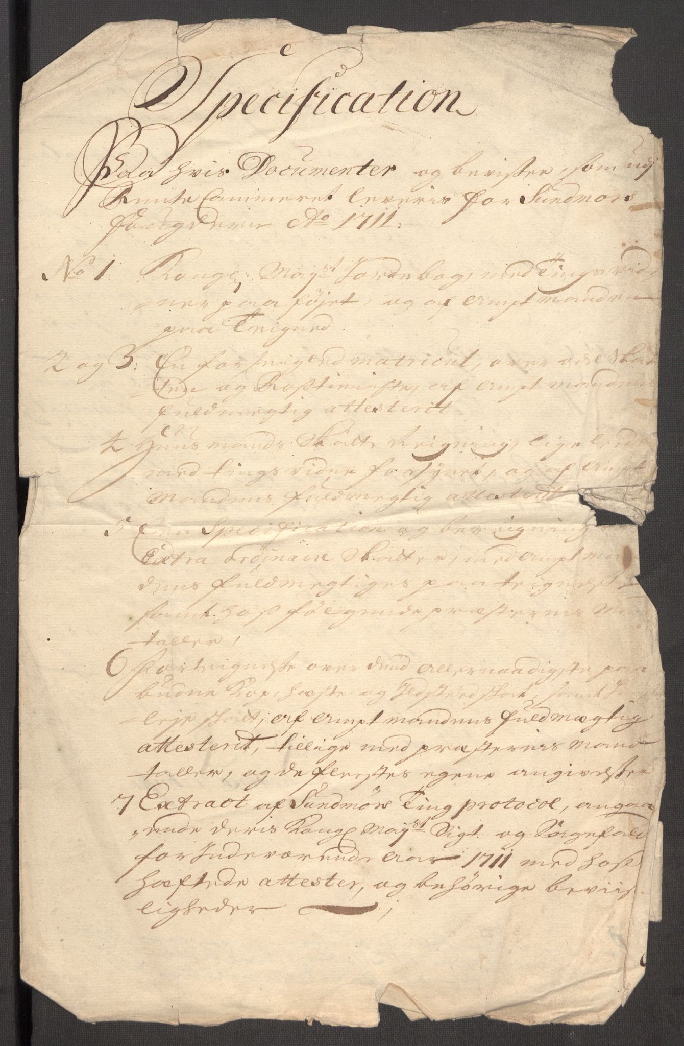 Rentekammeret inntil 1814, Reviderte regnskaper, Fogderegnskap, AV/RA-EA-4092/R54/L3564: Fogderegnskap Sunnmøre, 1711, p. 32