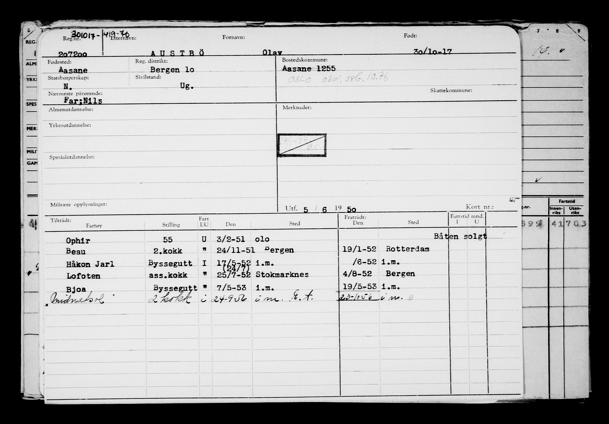 Direktoratet for sjømenn, AV/RA-S-3545/G/Gb/L0152: Hovedkort, 1917, p. 801