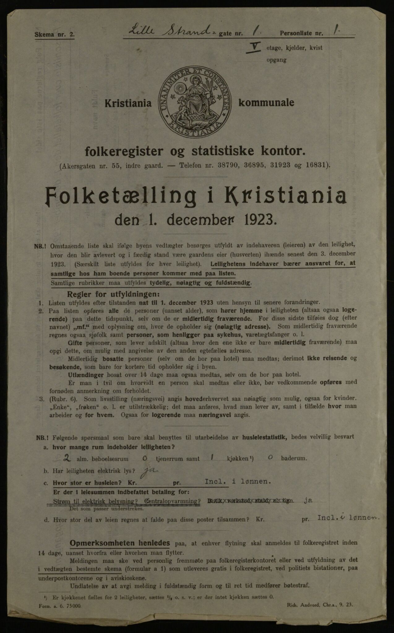 OBA, Municipal Census 1923 for Kristiania, 1923, p. 114832