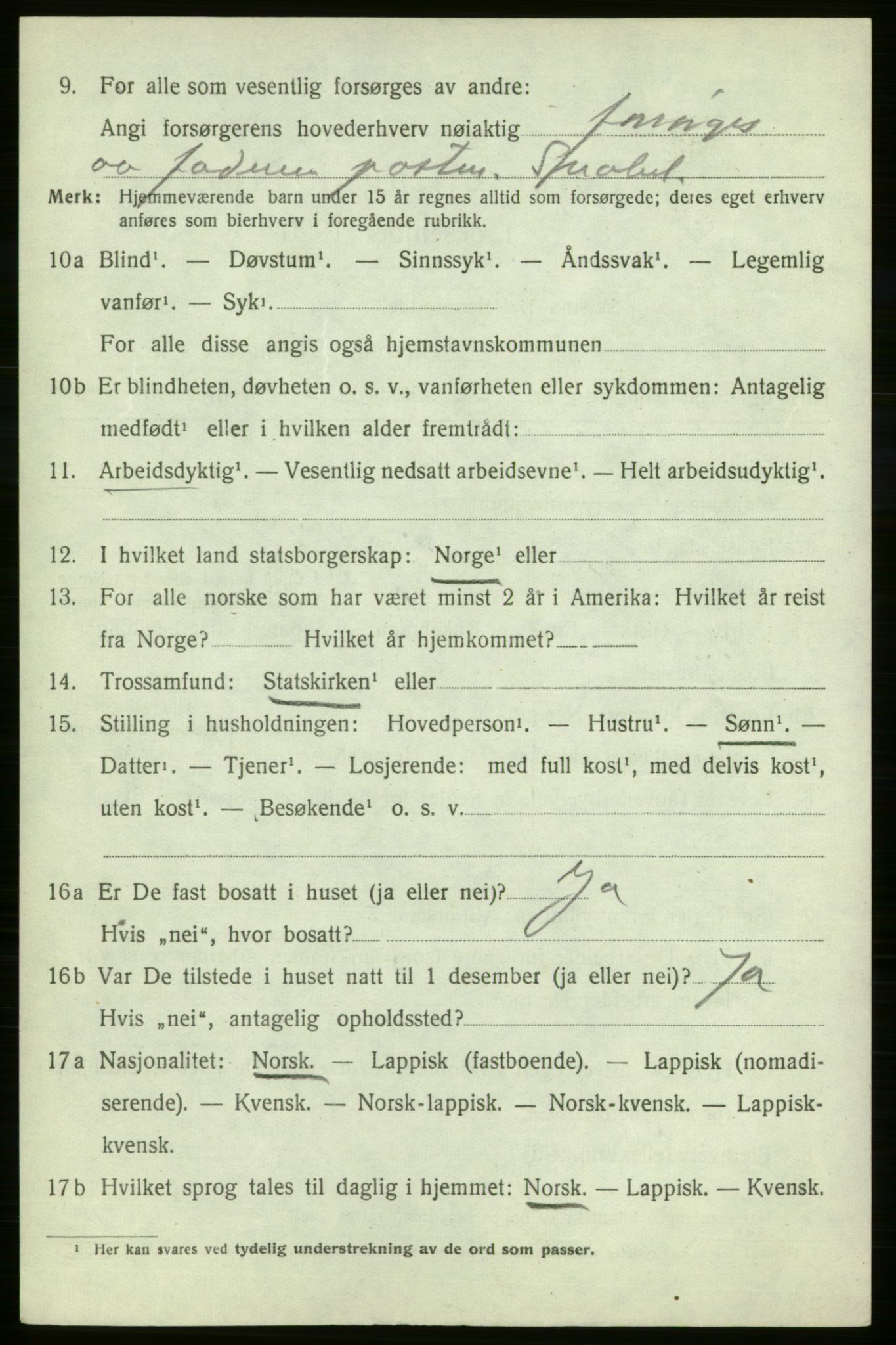 SATØ, 1920 census for Kjelvik, 1920, p. 2792