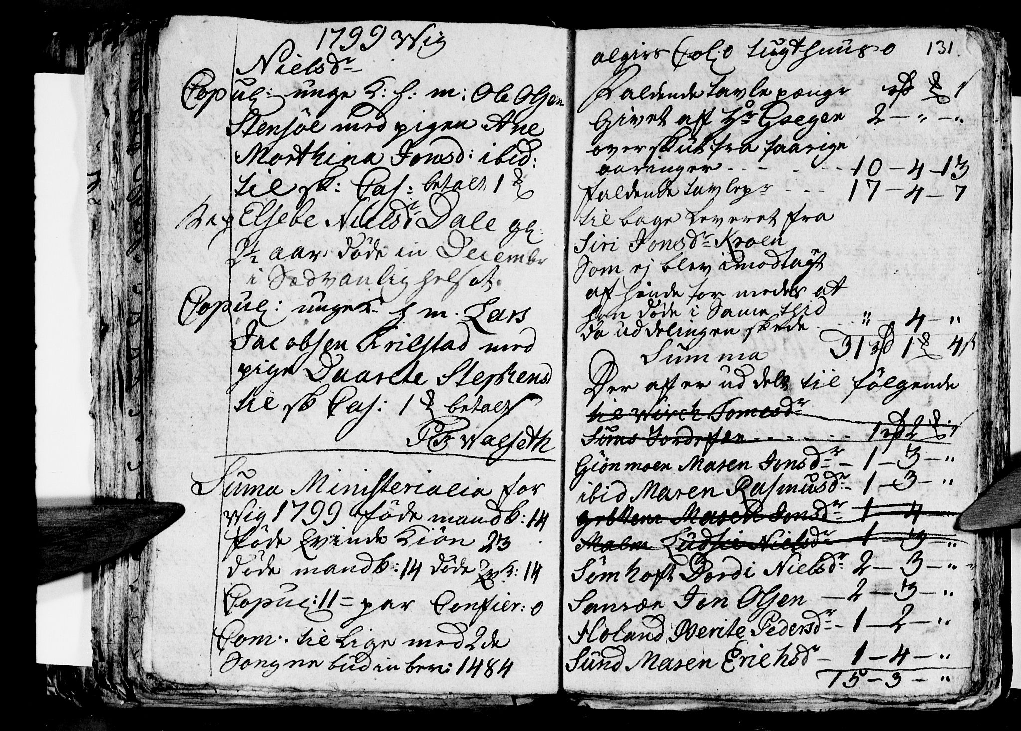 Ministerialprotokoller, klokkerbøker og fødselsregistre - Nordland, AV/SAT-A-1459/812/L0184: Parish register (copy) no. 812C02, 1793-1809, p. 131