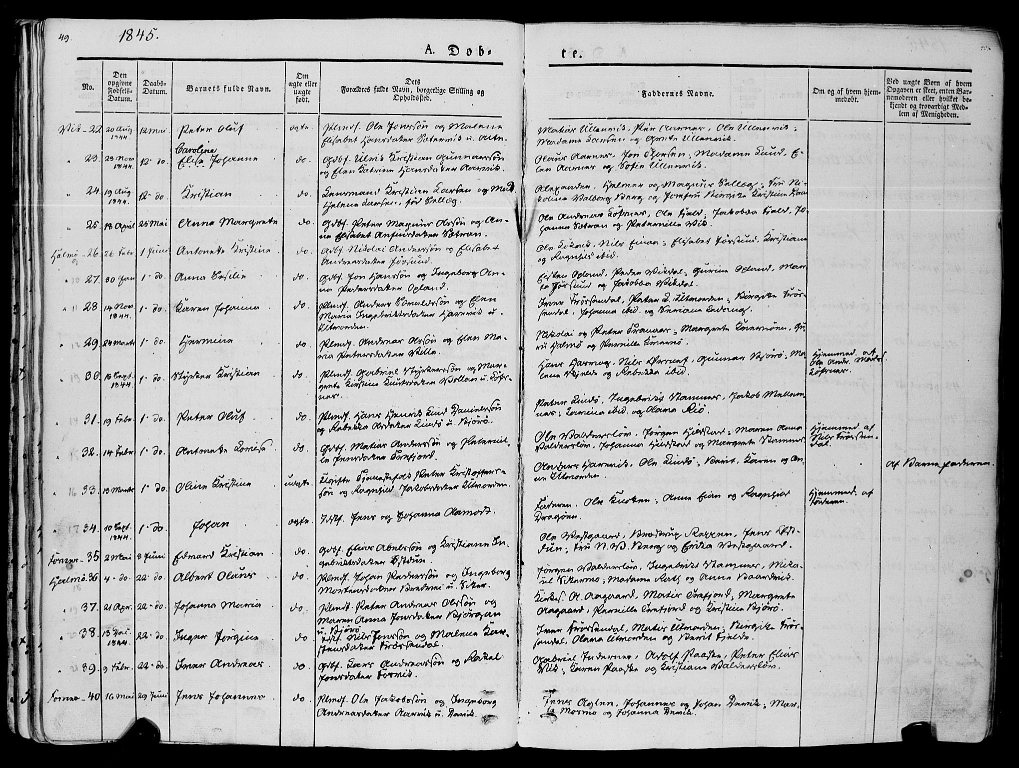 Ministerialprotokoller, klokkerbøker og fødselsregistre - Nord-Trøndelag, SAT/A-1458/773/L0614: Parish register (official) no. 773A05, 1831-1856, p. 49