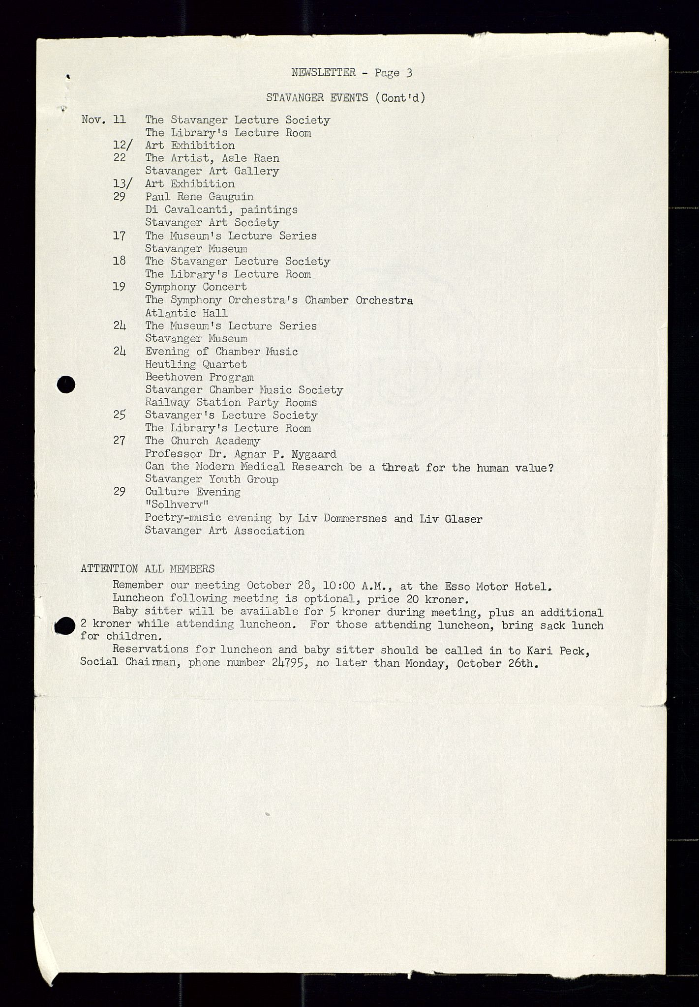 PA 1547 - Petroleum Wives Club, AV/SAST-A-101974/X/Xa/L0001: Newsletters (1971-1978)/radiointervjuer på kasett (1989-1992), 1970-1978