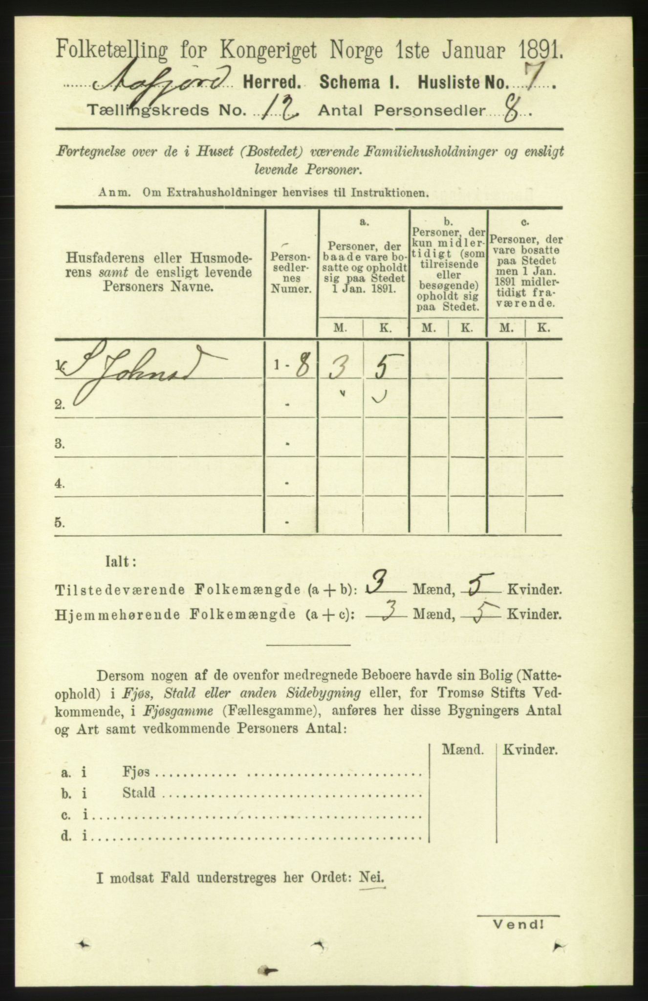 RA, 1891 census for 1630 Åfjord, 1891, p. 3693