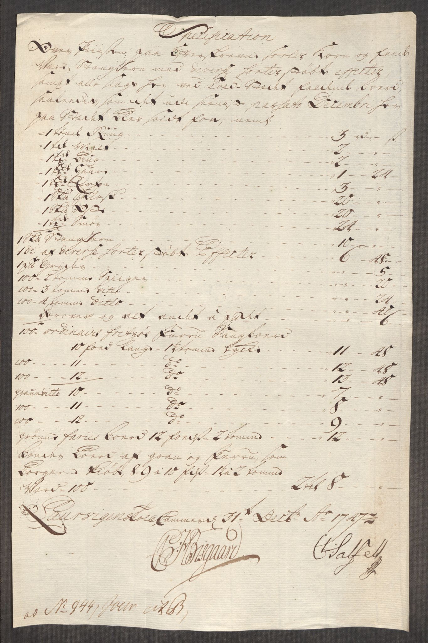 Rentekammeret inntil 1814, Realistisk ordnet avdeling, RA/EA-4070/Oe/L0003: [Ø1]: Priskuranter, 1745-1748, p. 571