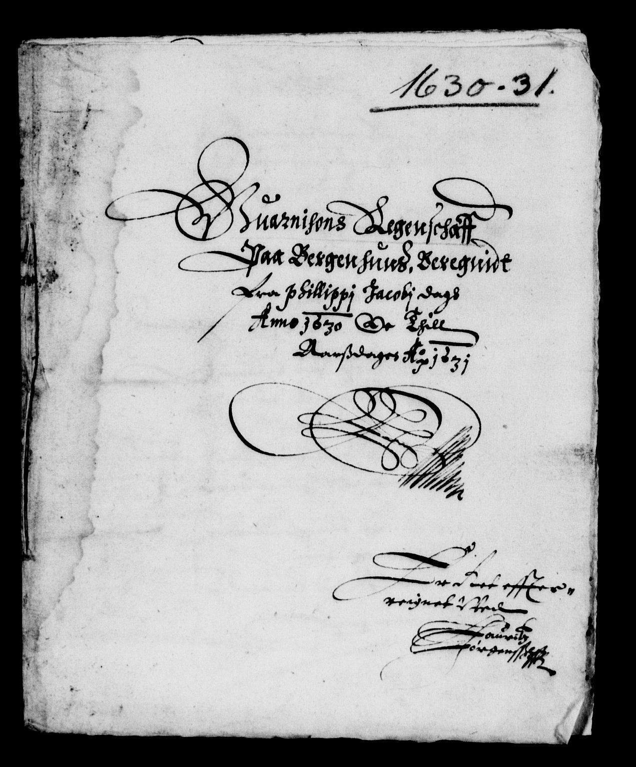 Rentekammeret inntil 1814, Reviderte regnskaper, Lensregnskaper, AV/RA-EA-5023/R/Rb/Rbt/L0057: Bergenhus len, 1630-1632