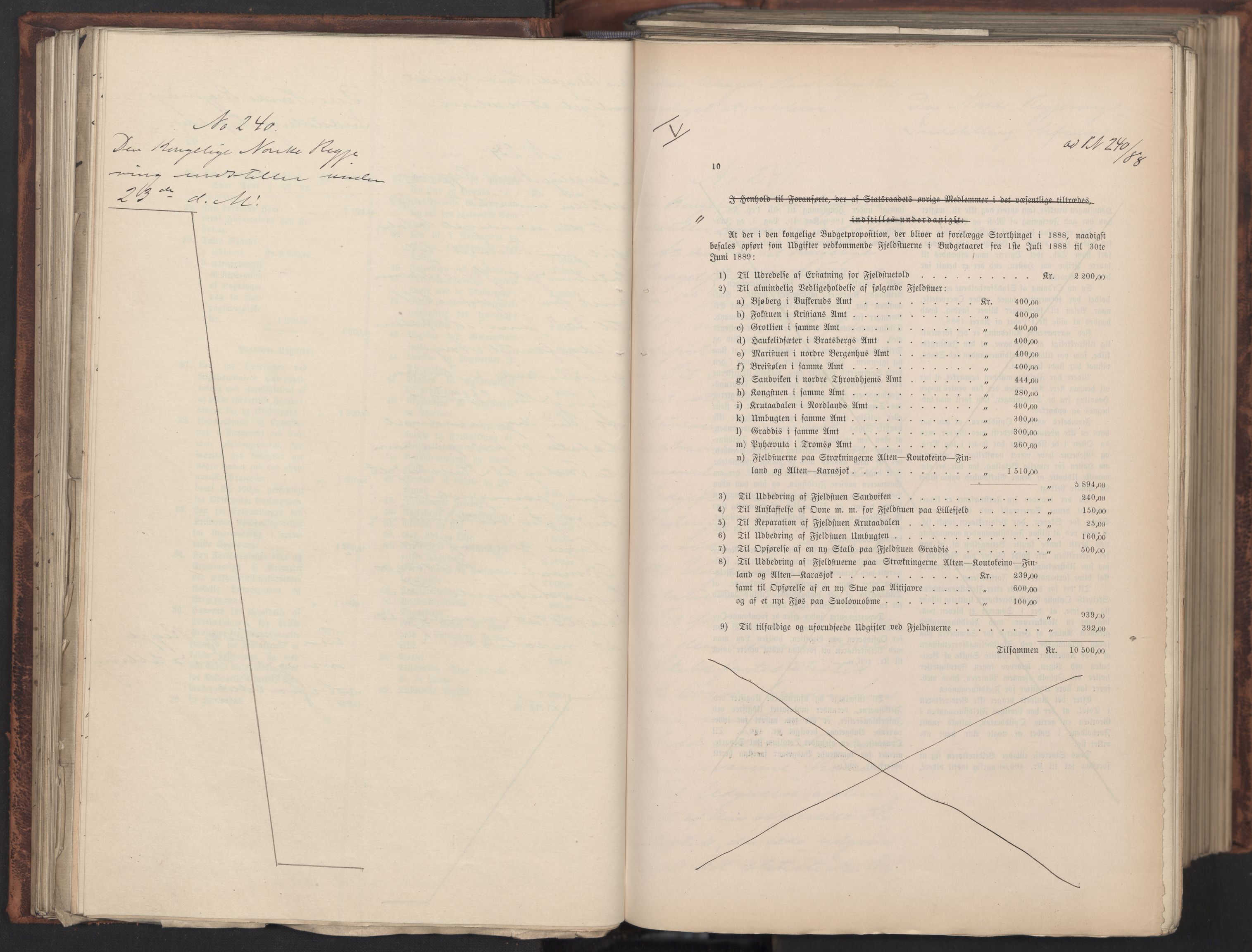 Statsrådssekretariatet, AV/RA-S-1001/A/Ab/L0151: Kgl. res. nr. 1-1281, 1. halvår, 1888